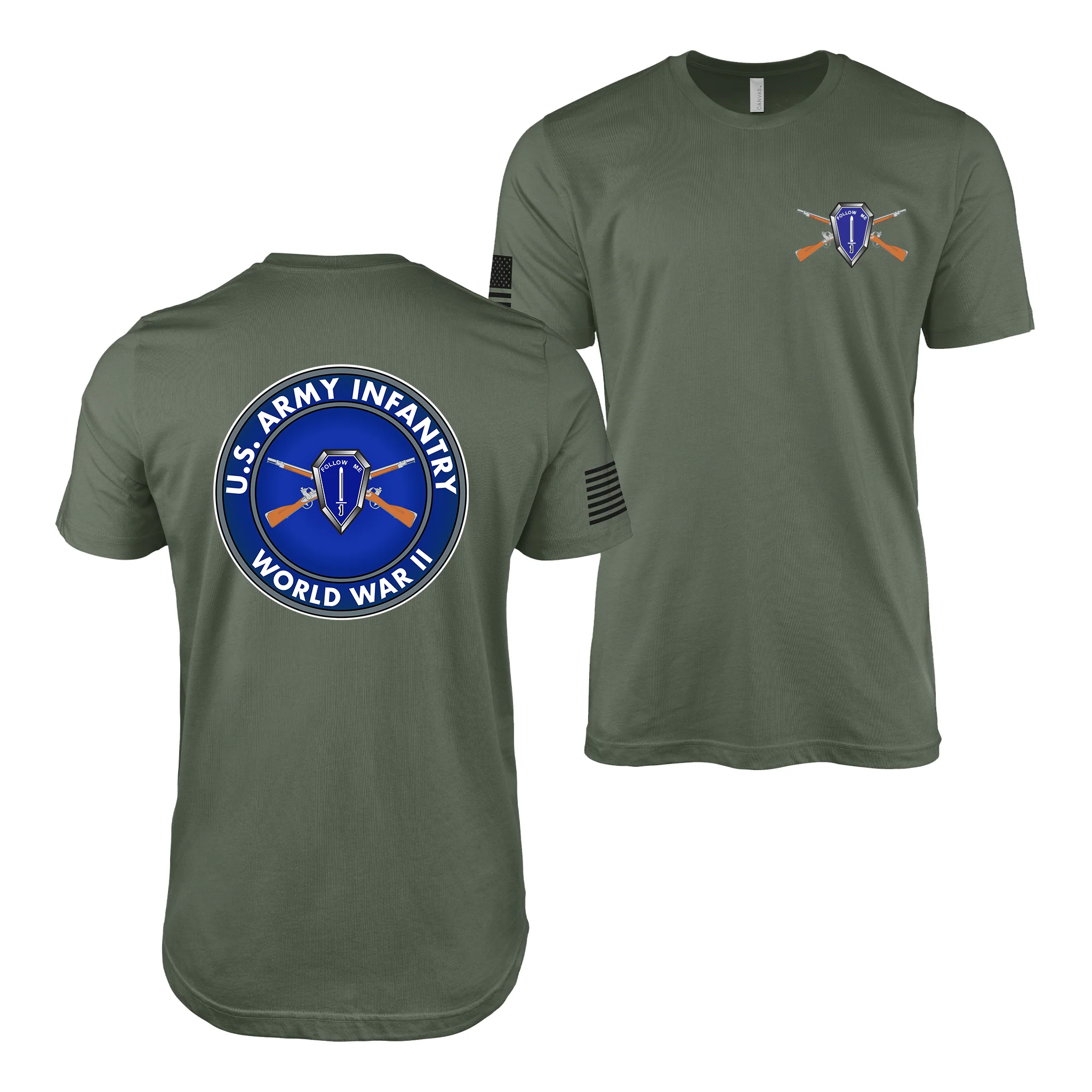 Double-Sided U.S. Army Infantry WW2 Legacy T-Shirt - Image 2