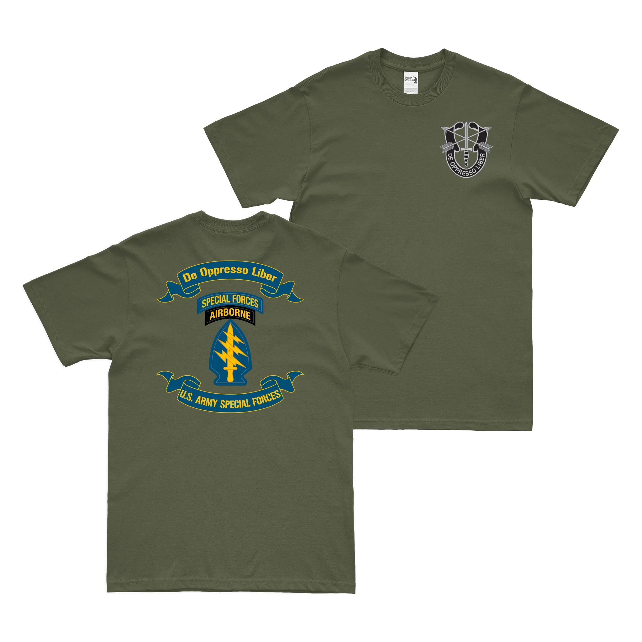 Double-Sided U.S. Army Special Forces Tab Scroll T-Shirt - Image 2