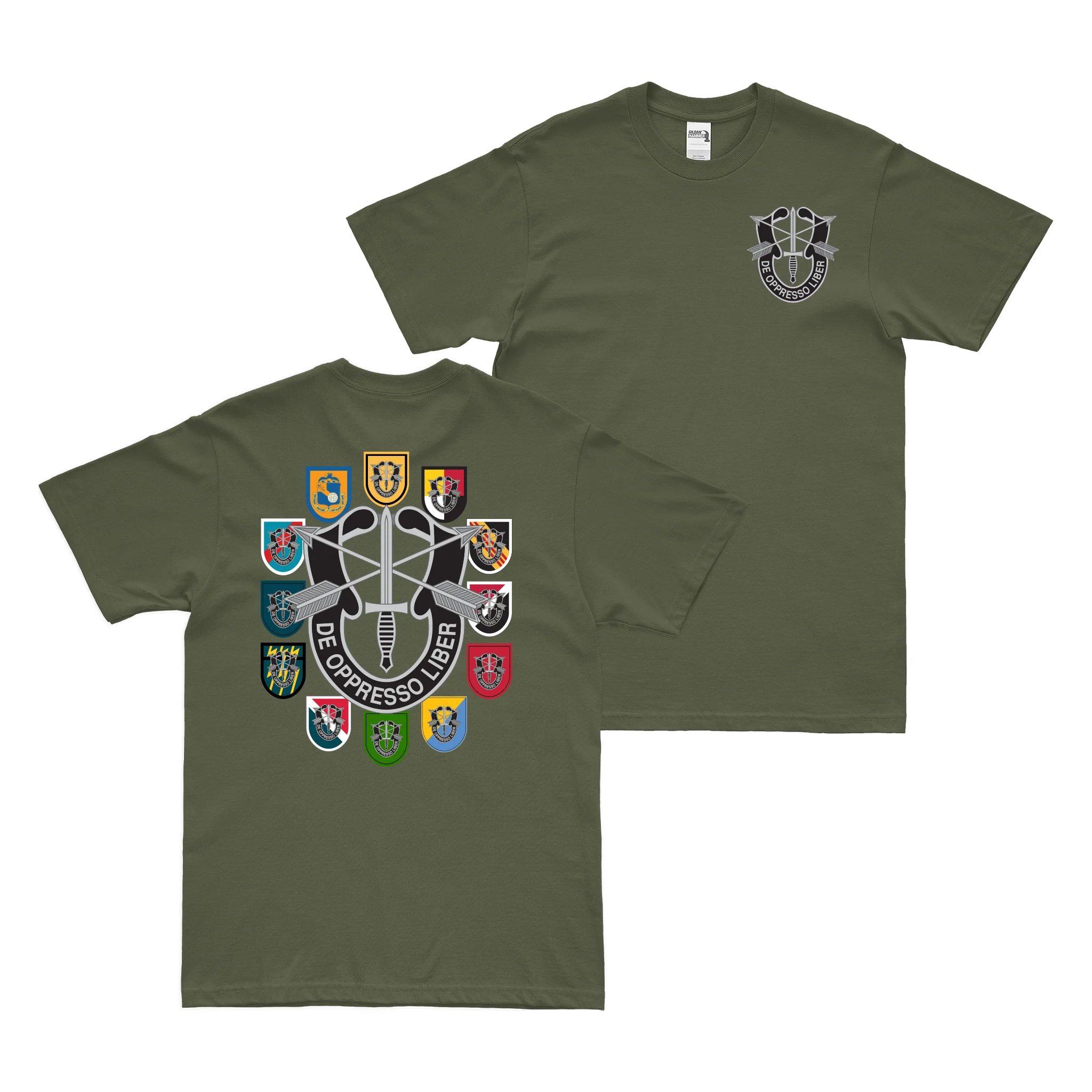 Double-Sided U.S. Army Special Forces Groups Tribute T-Shirt - Image 2