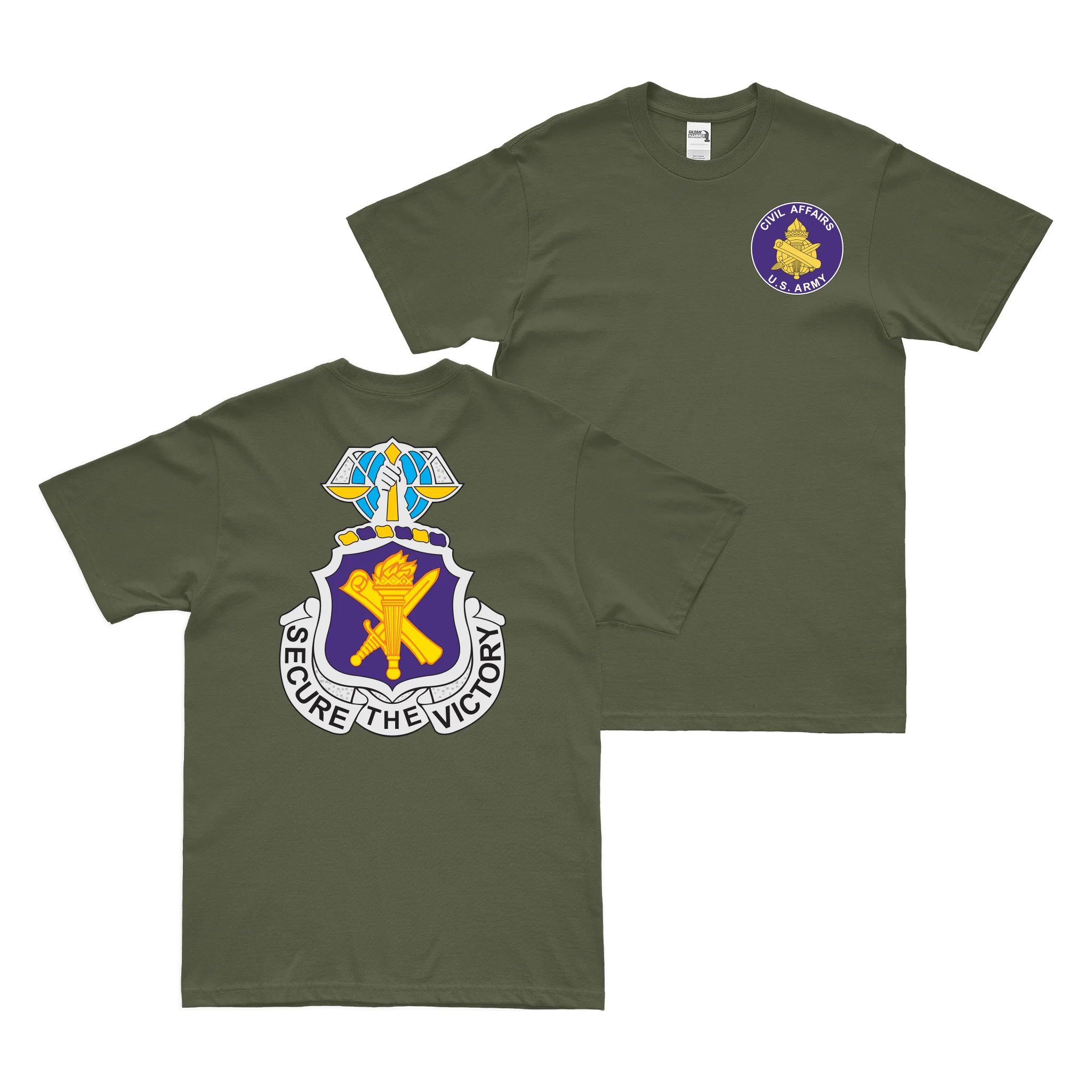 Double-Sided U.S. Army Civil Affairs Branch Insignia T-Shirt - Image 2
