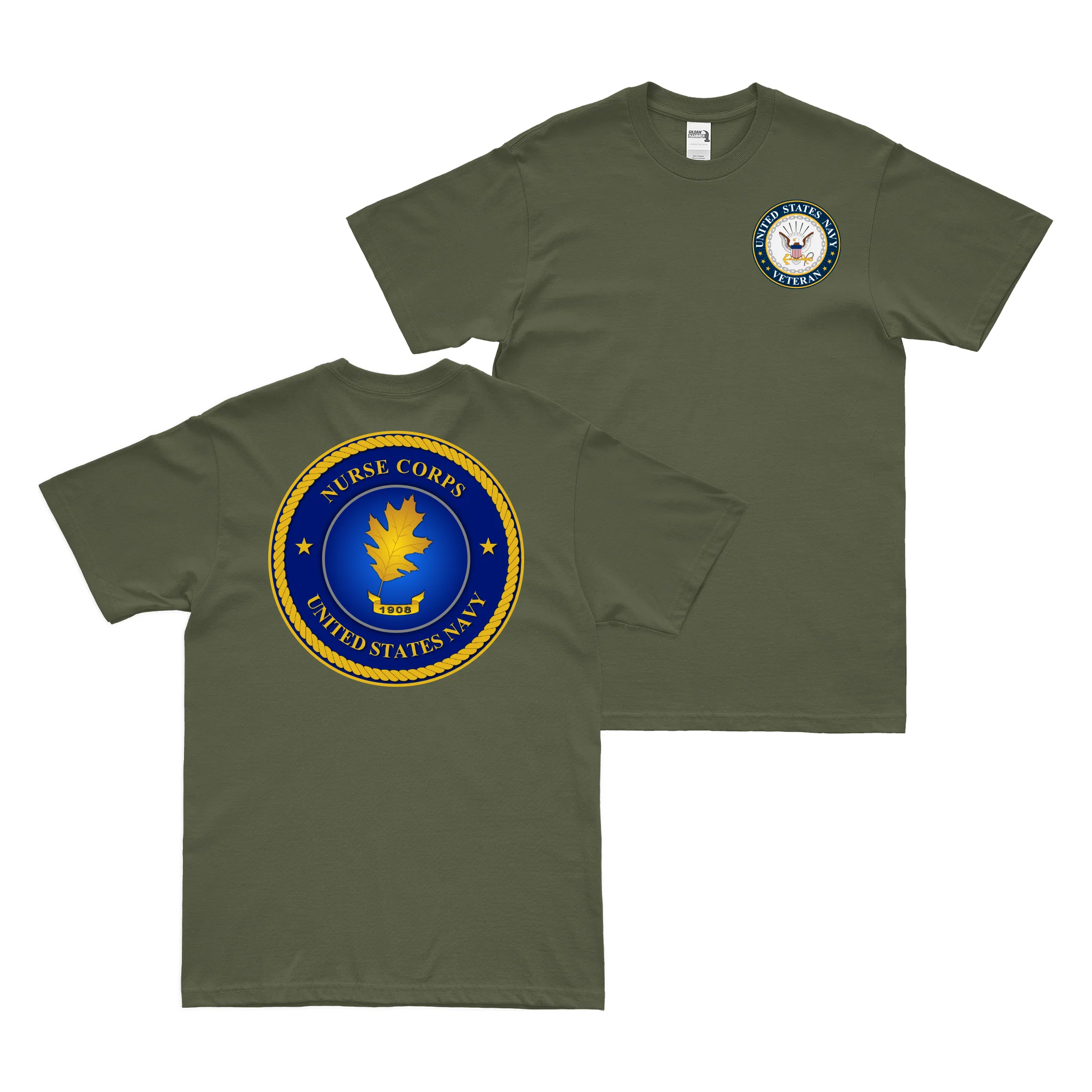 Double-Sided U.S. Navy Nurse Corps Veteran T-Shirt - Image 2