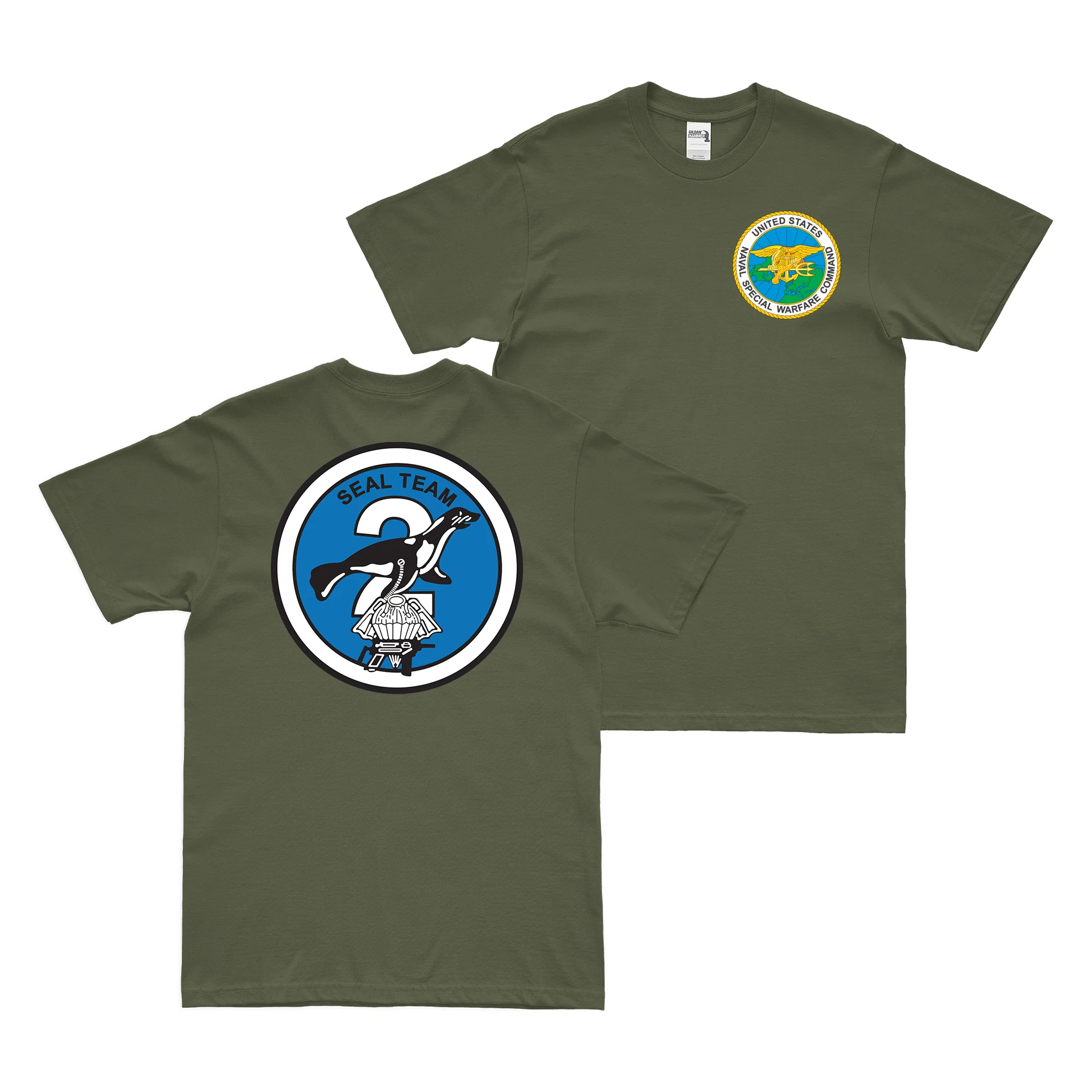 Double-Sided U.S. Navy SEAL Team 2 NSW T-Shirt - Image 2