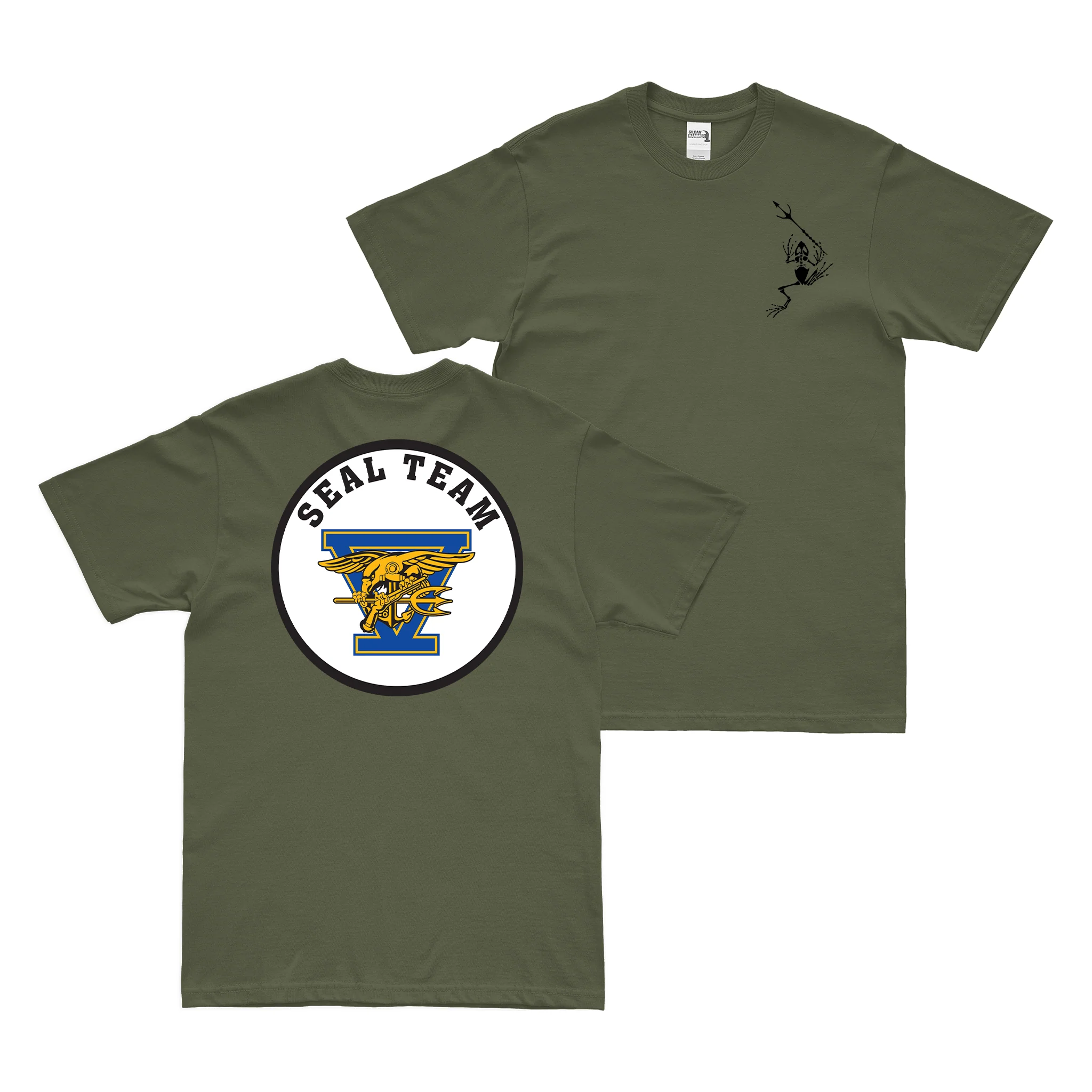 Double-Sided U.S. Navy SEAL Team 5 Frogman T-Shirt - Image 2