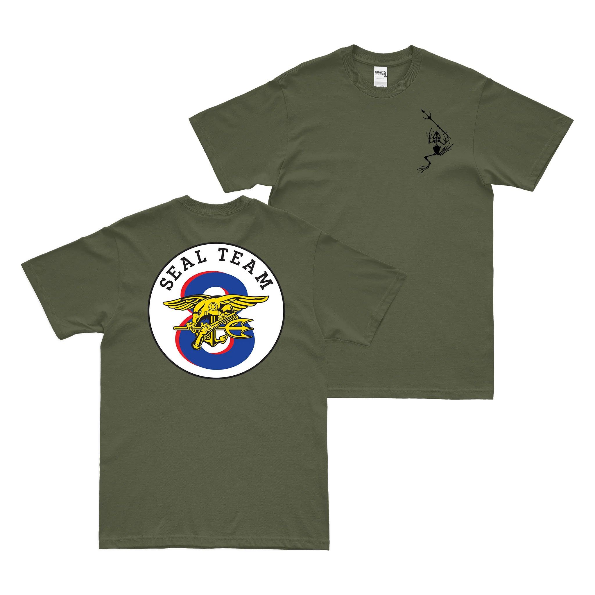 Double-Sided U.S. Navy SEAL Team 8 Frogman T-Shirt - Image 2