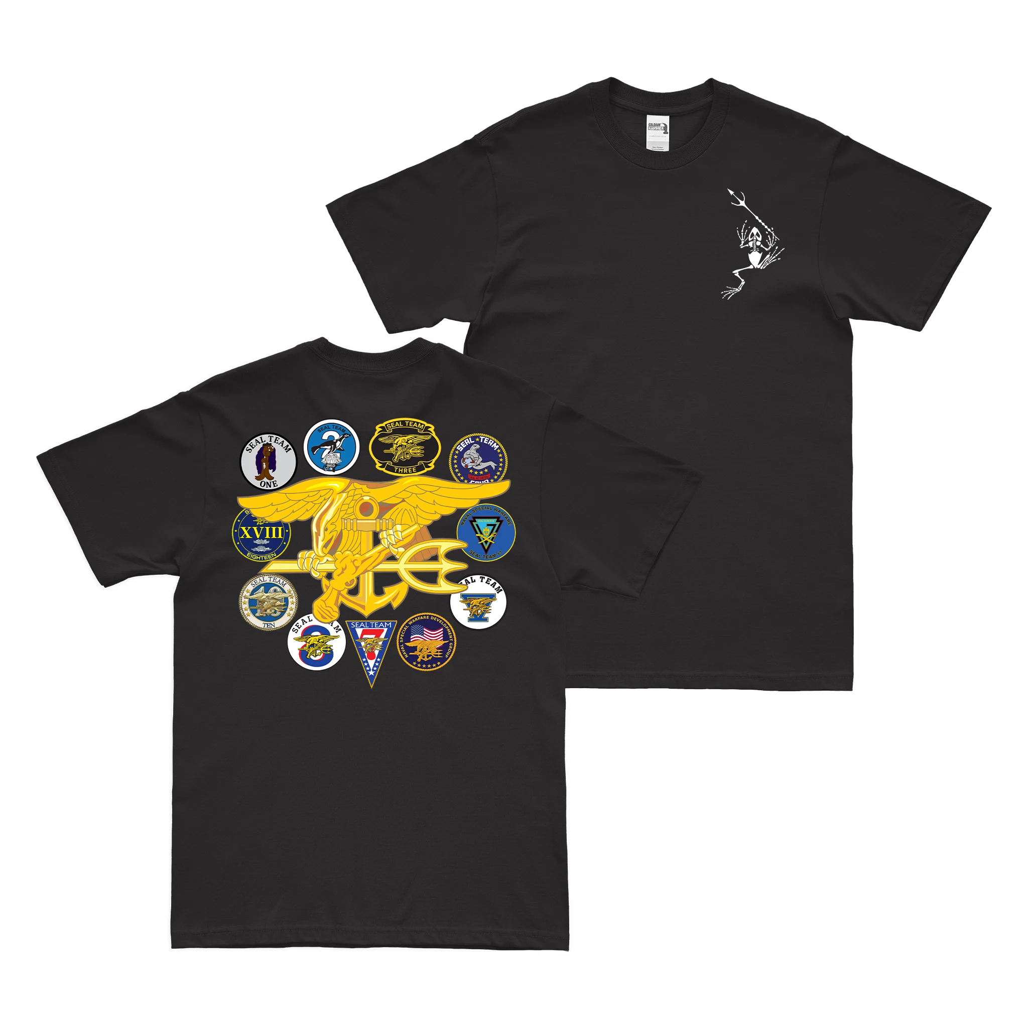Double-Sided U.S. Navy SEAL Teams Tribute Frogman T-Shirt