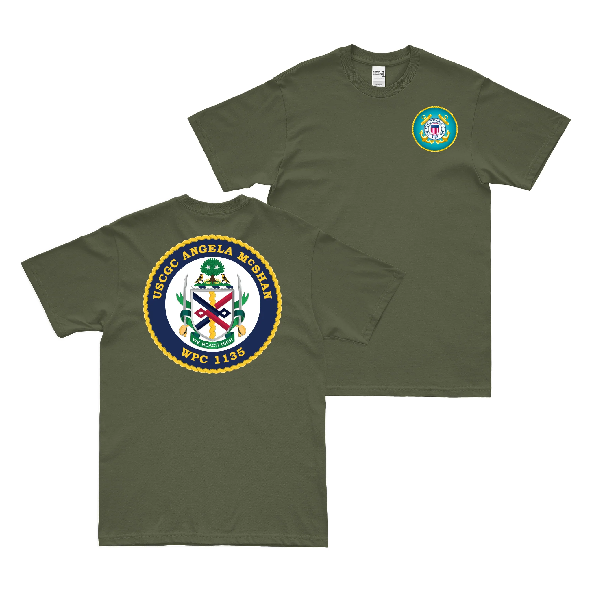 Double-Sided USCGC Angela McShan (WPC-1135) T-Shirt - Image 2