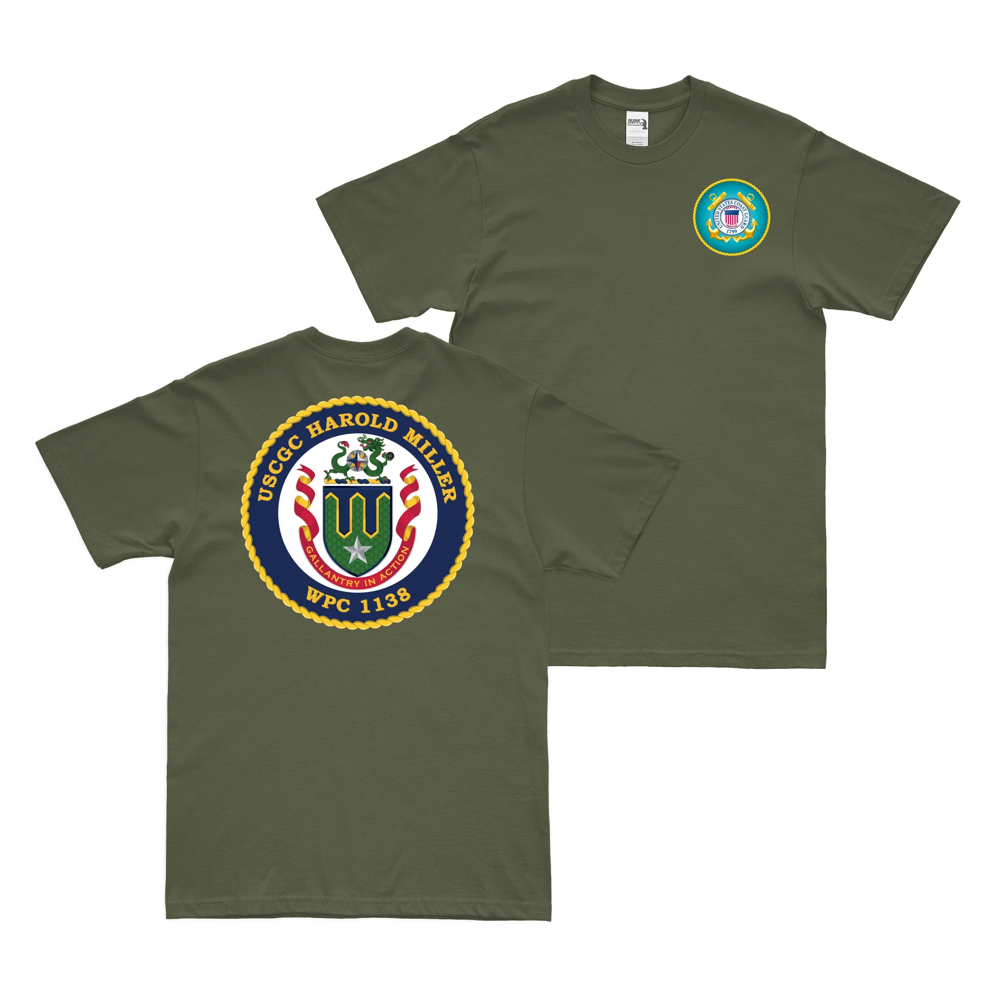 Double-Sided USCGC Harold Miller (WPC-1138) T-Shirt - Image 2