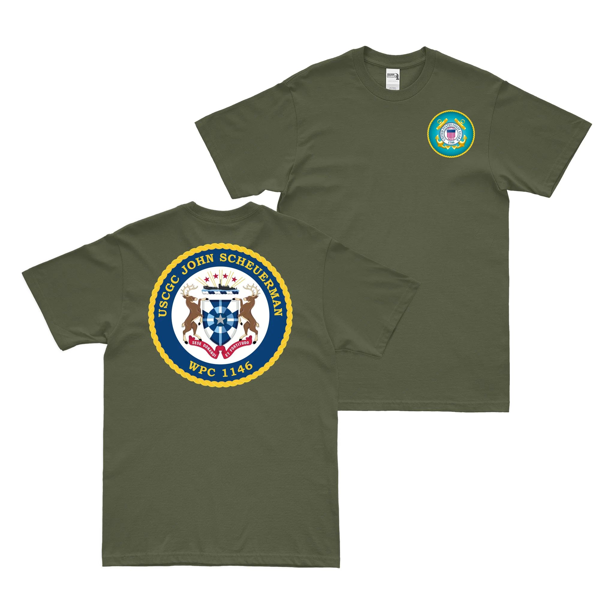 Double-Sided USCGC John Scheuerman (WPC-1146) T-Shirt - Image 2