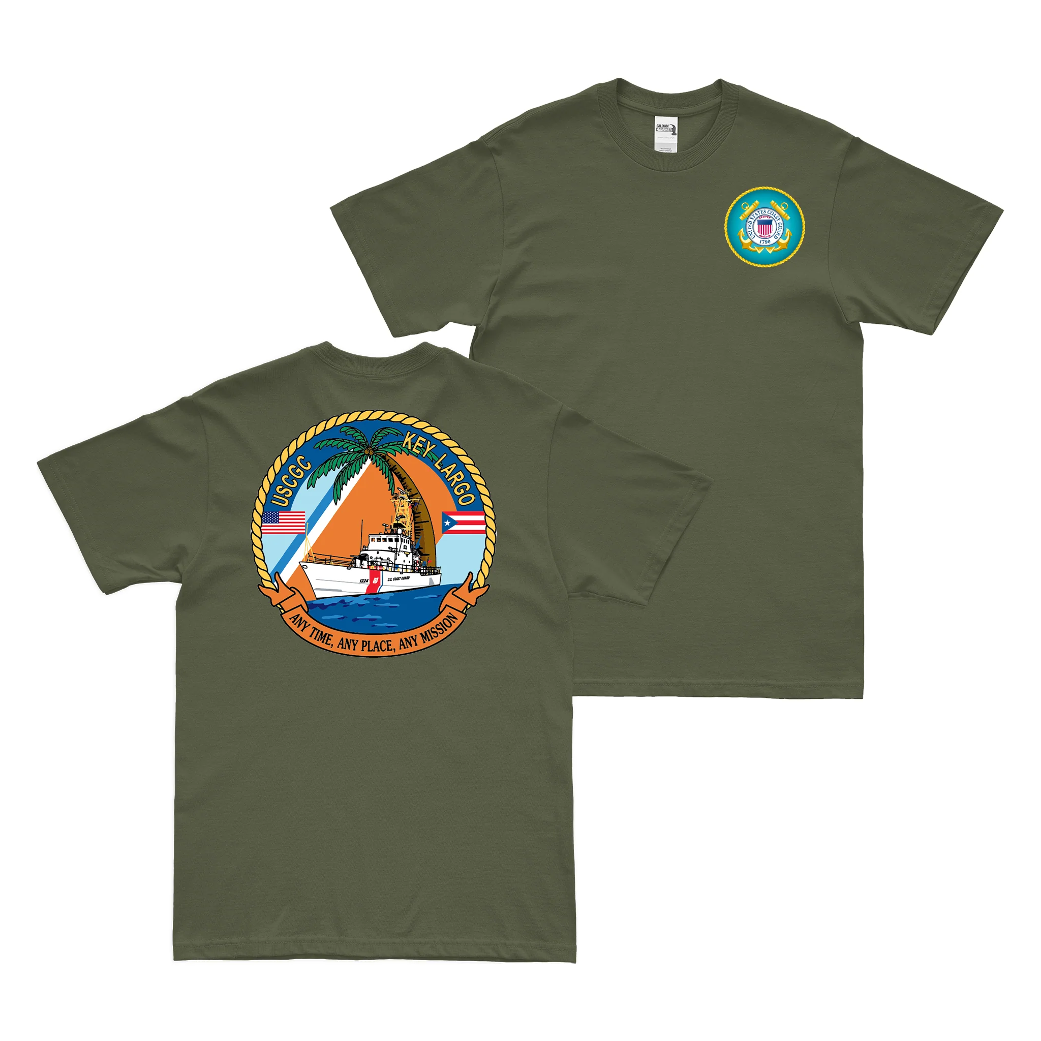 Double-Sided USCGC Key Largo (WPB-1324) T-Shirt - Image 2