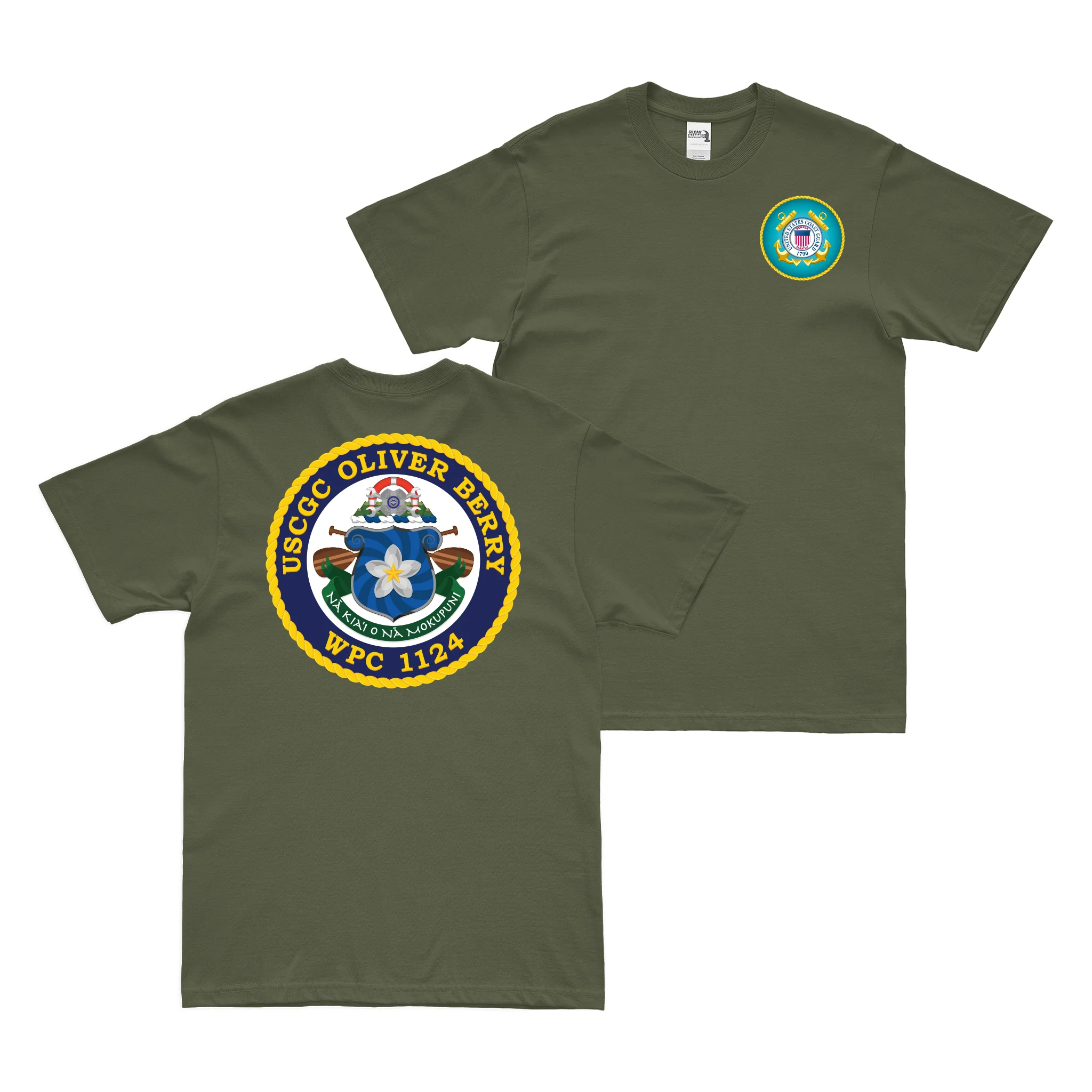 Double-Sided USCGC Oliver Berry (WPC-1124) T-Shirt - Image 2