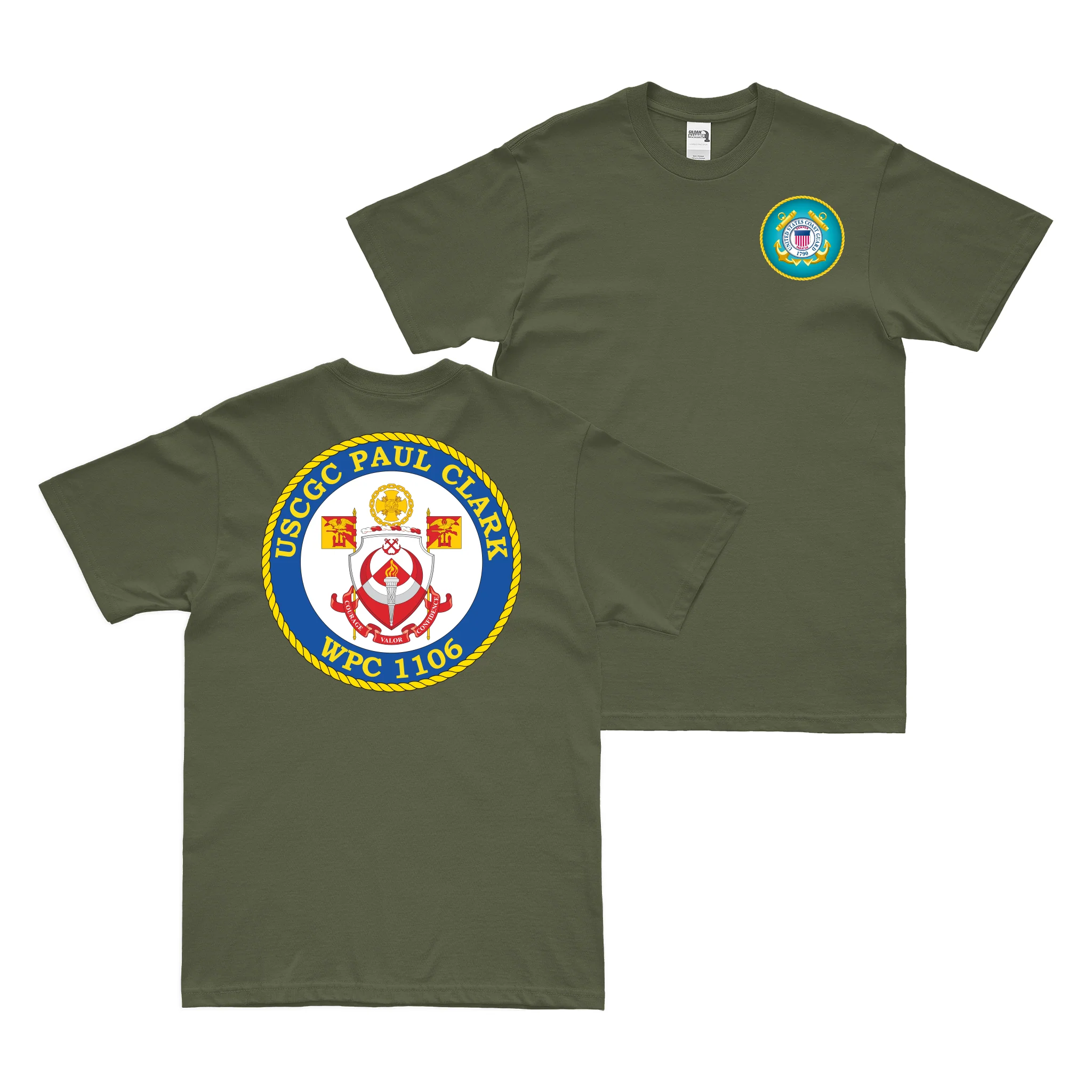 Double-Sided USCGC Paul Clark (WPC-1106) T-Shirt - Image 2