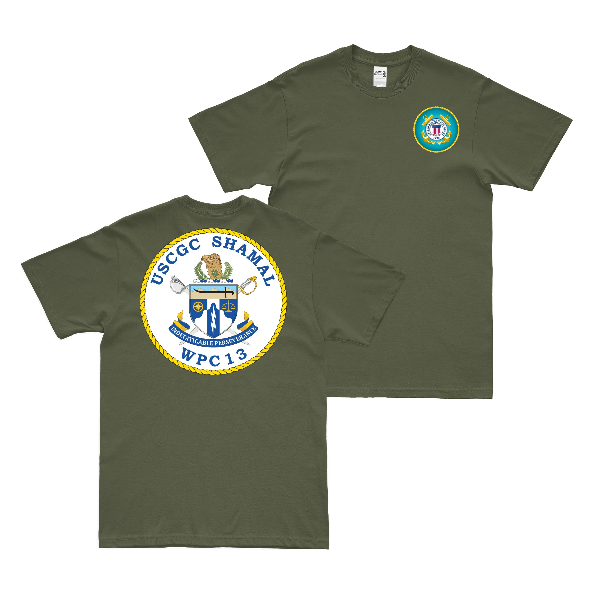 Double-Sided USCGC Shamal (WPC-13) T-Shirt - Image 2