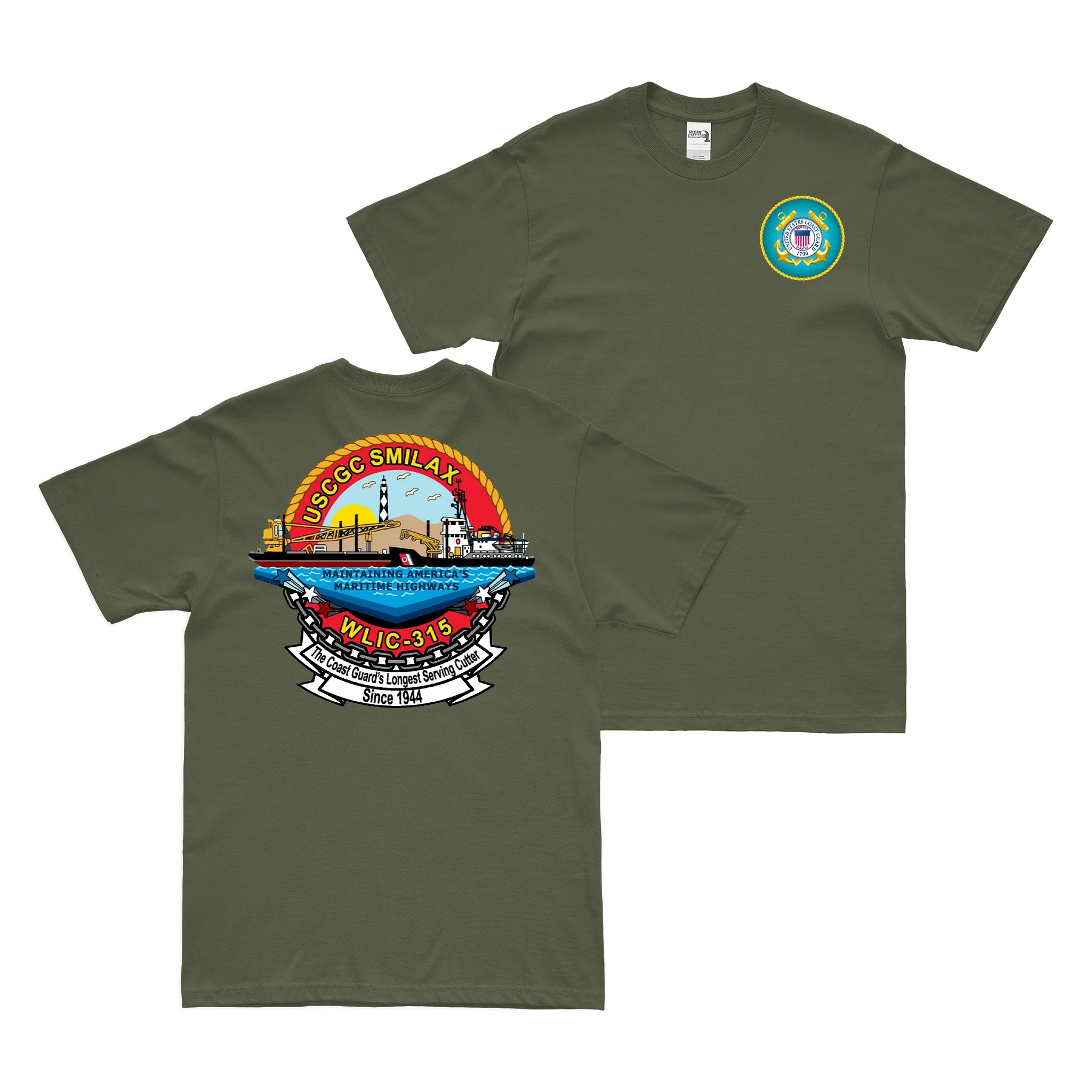 Double-Sided USCGC Smilax (WLIC-315) T-Shirt - Image 2