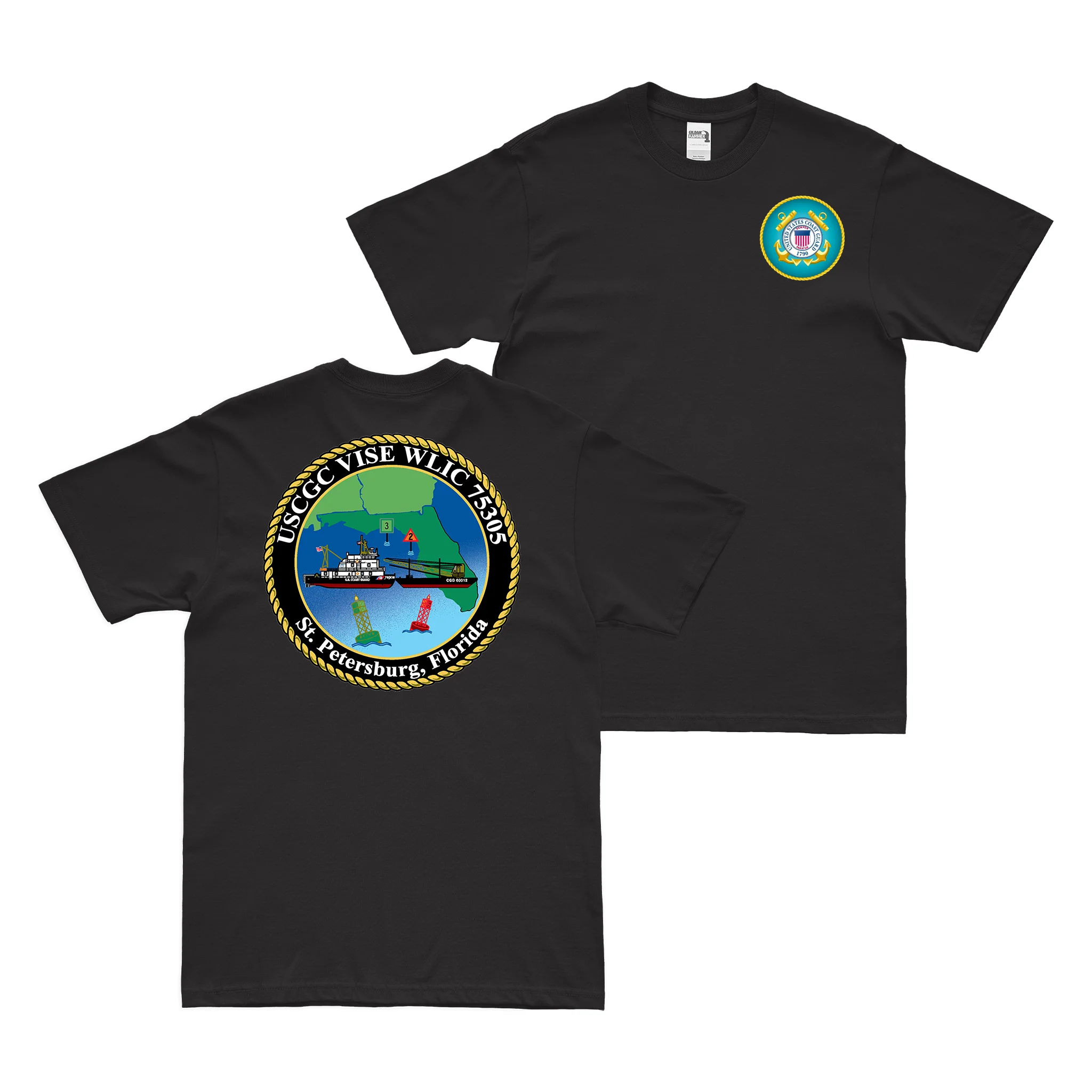 Double-Sided USCGC Vise (WLIC-75305) T-Shirt