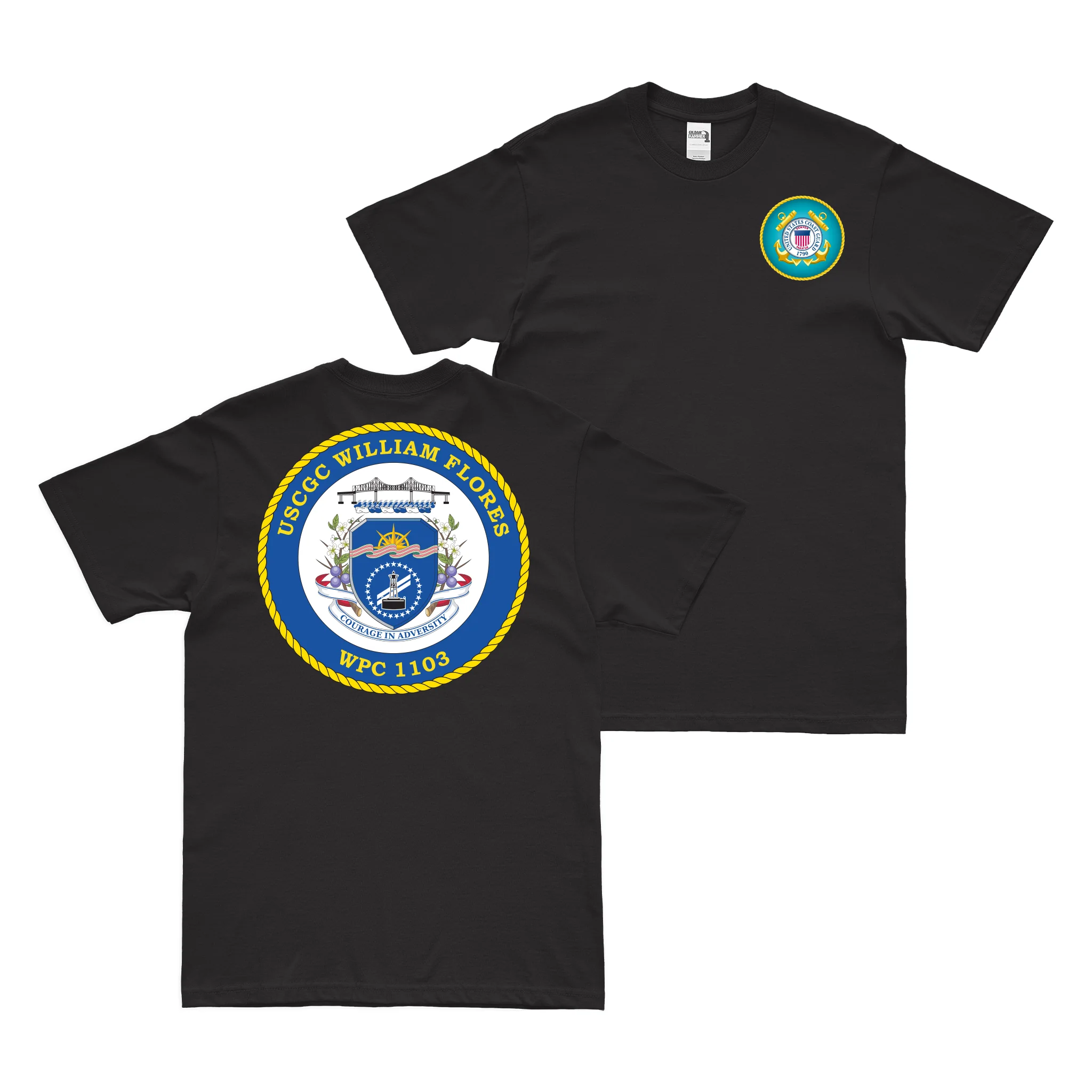 Double-Sided USCGC William Flores (WPC-1103) T-Shirt
