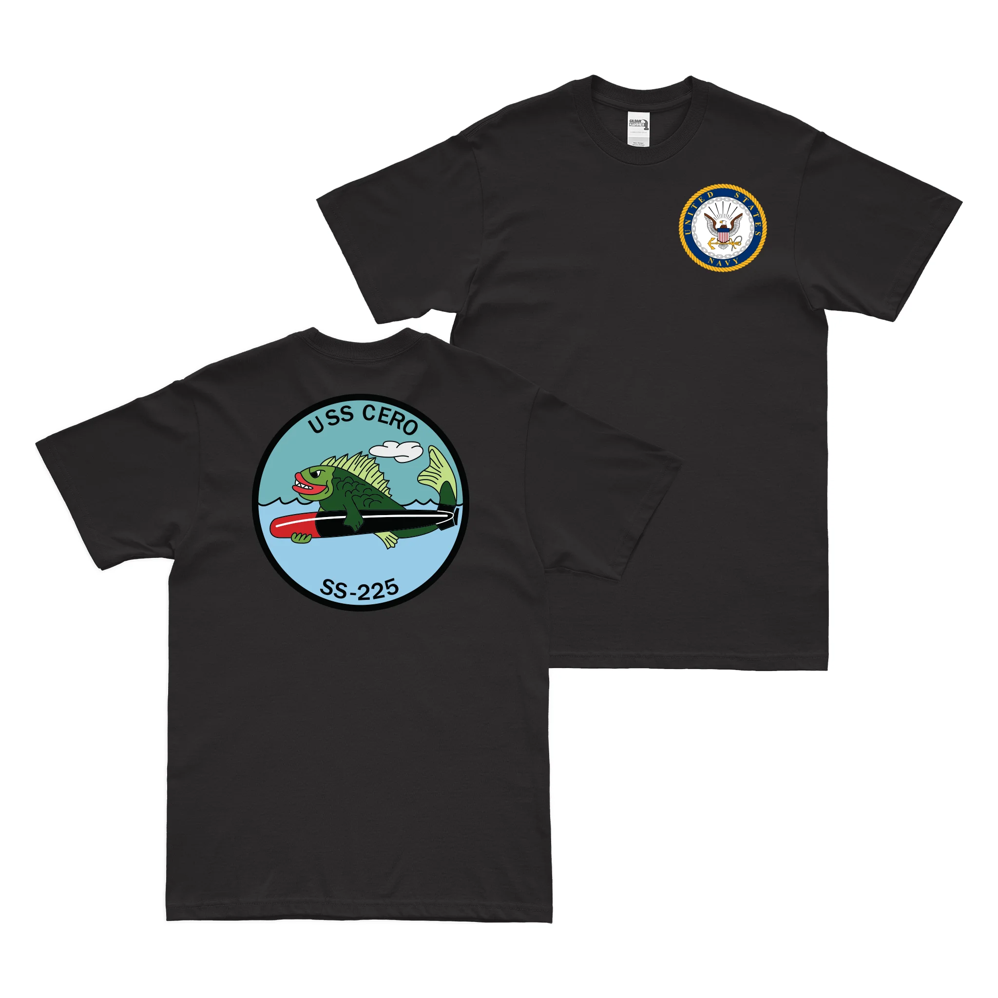 Double-Sided USS Cero (SS-225) T-Shirt