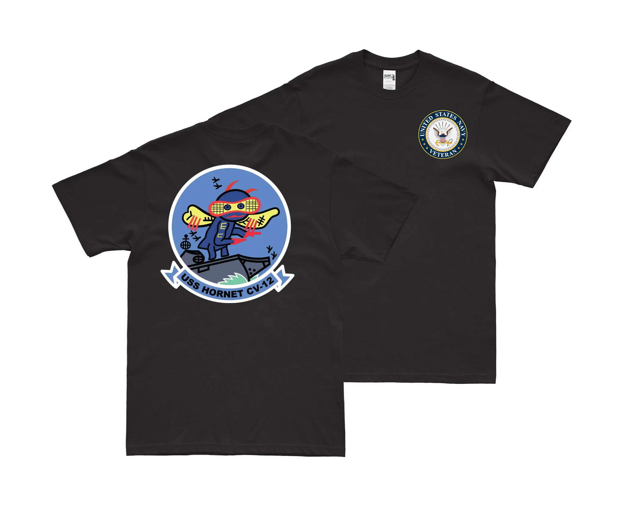 Double-Sided USS Hornet (CV-12) Veteran T-Shirt
