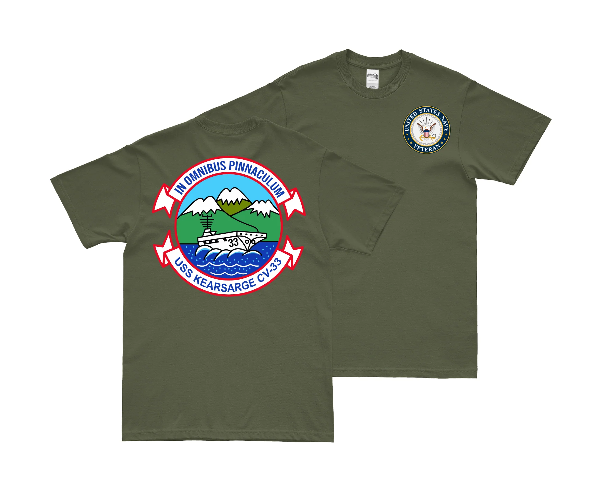Double-Sided USS Kearsarge (CV-33) Veteran T-Shirt - Image 2
