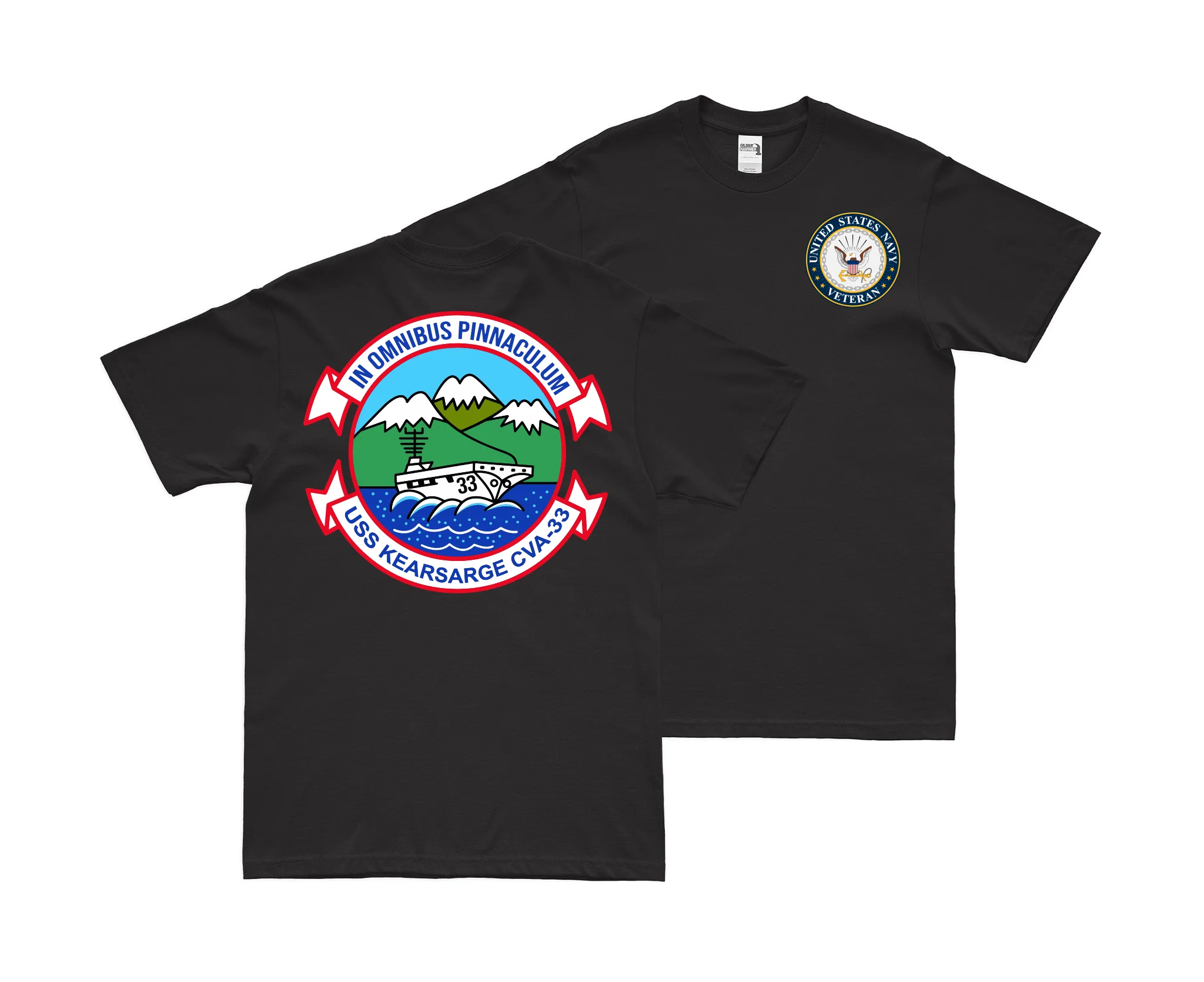 Double-Sided USS Kearsarge (CVA-33) Veteran T-Shirt