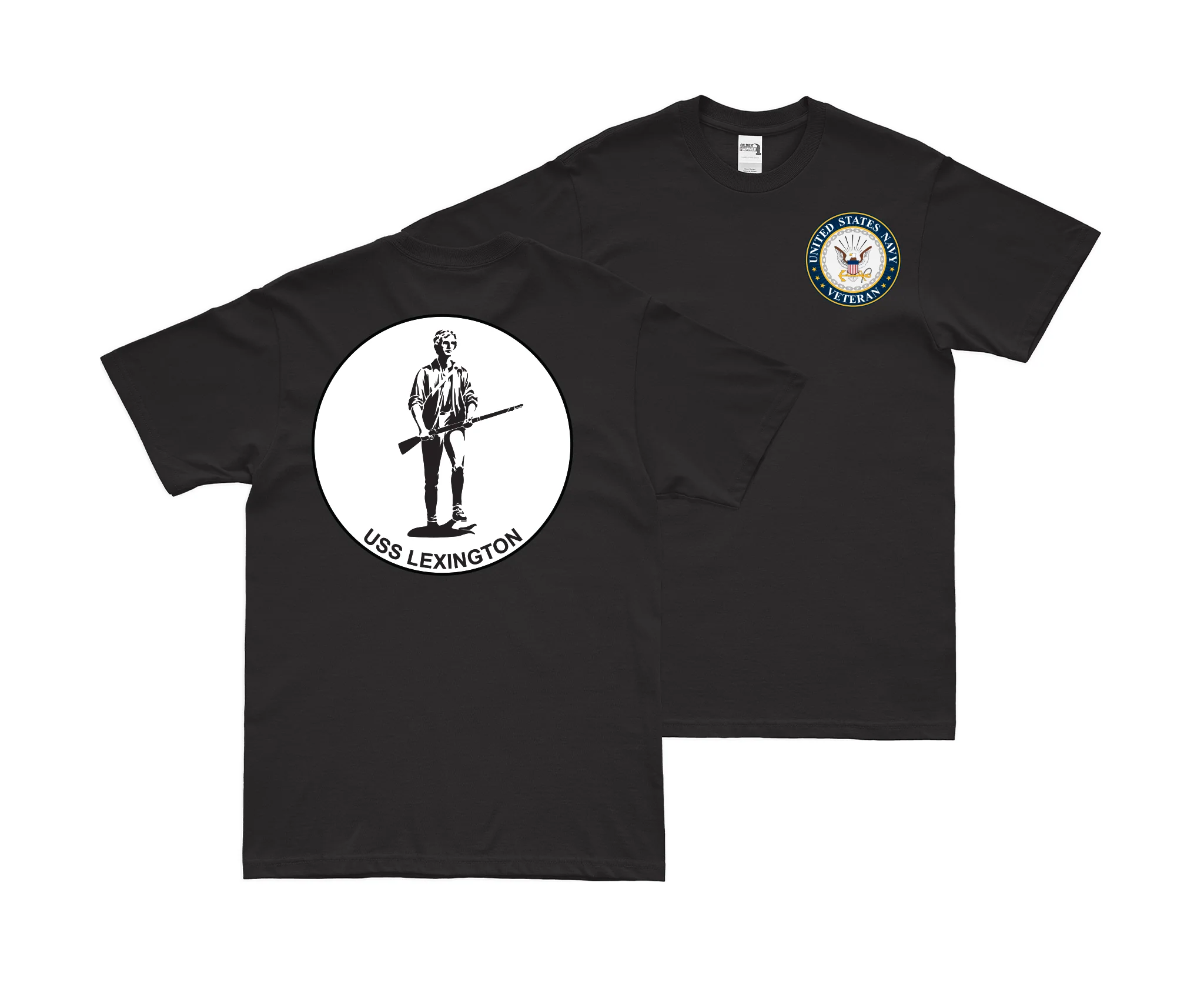 Double-Sided USS Lexington (CV-2) Veteran T-Shirt