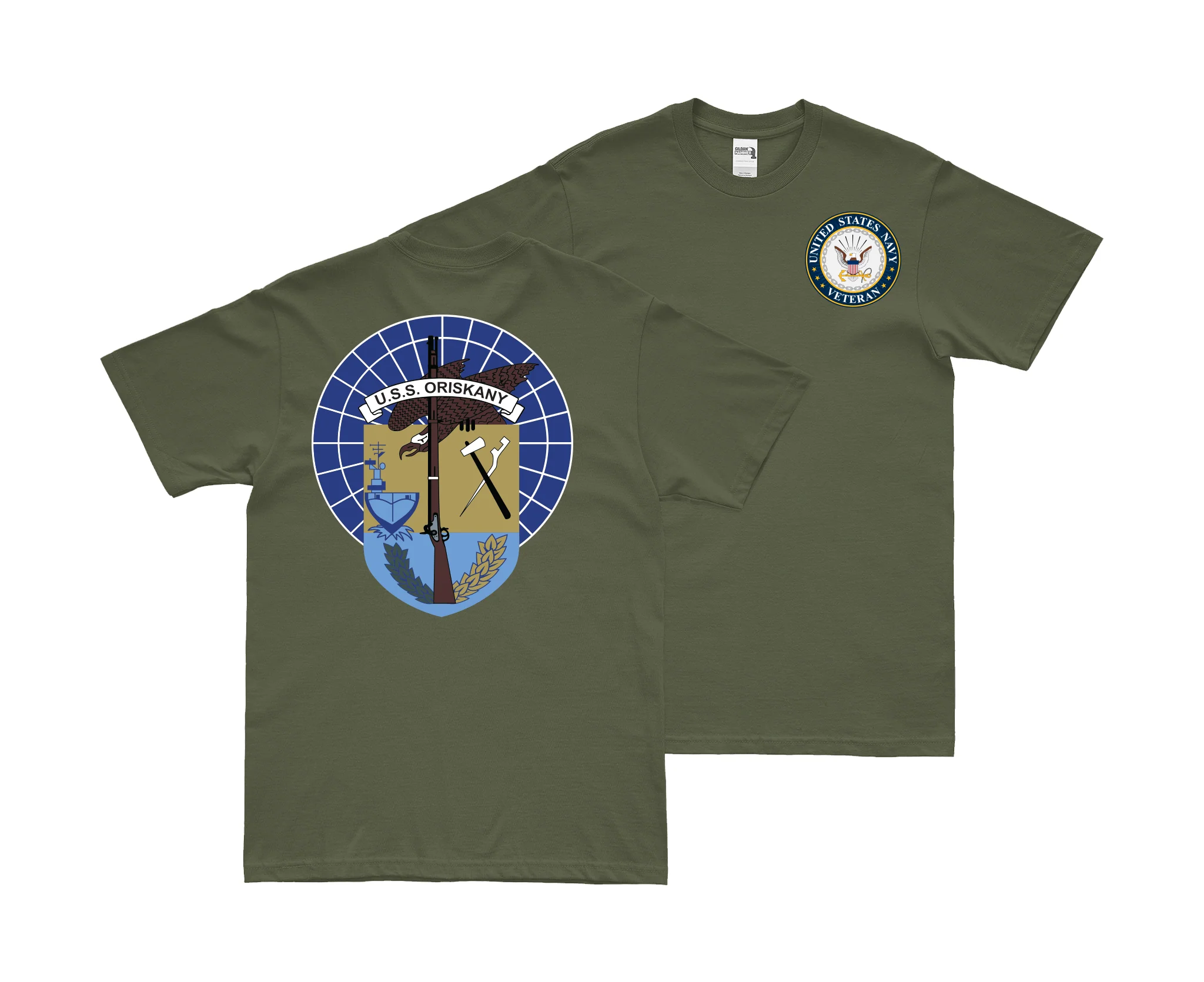 Double-Sided USS Oriskany (CV-34) Veteran T-Shirt - Image 2
