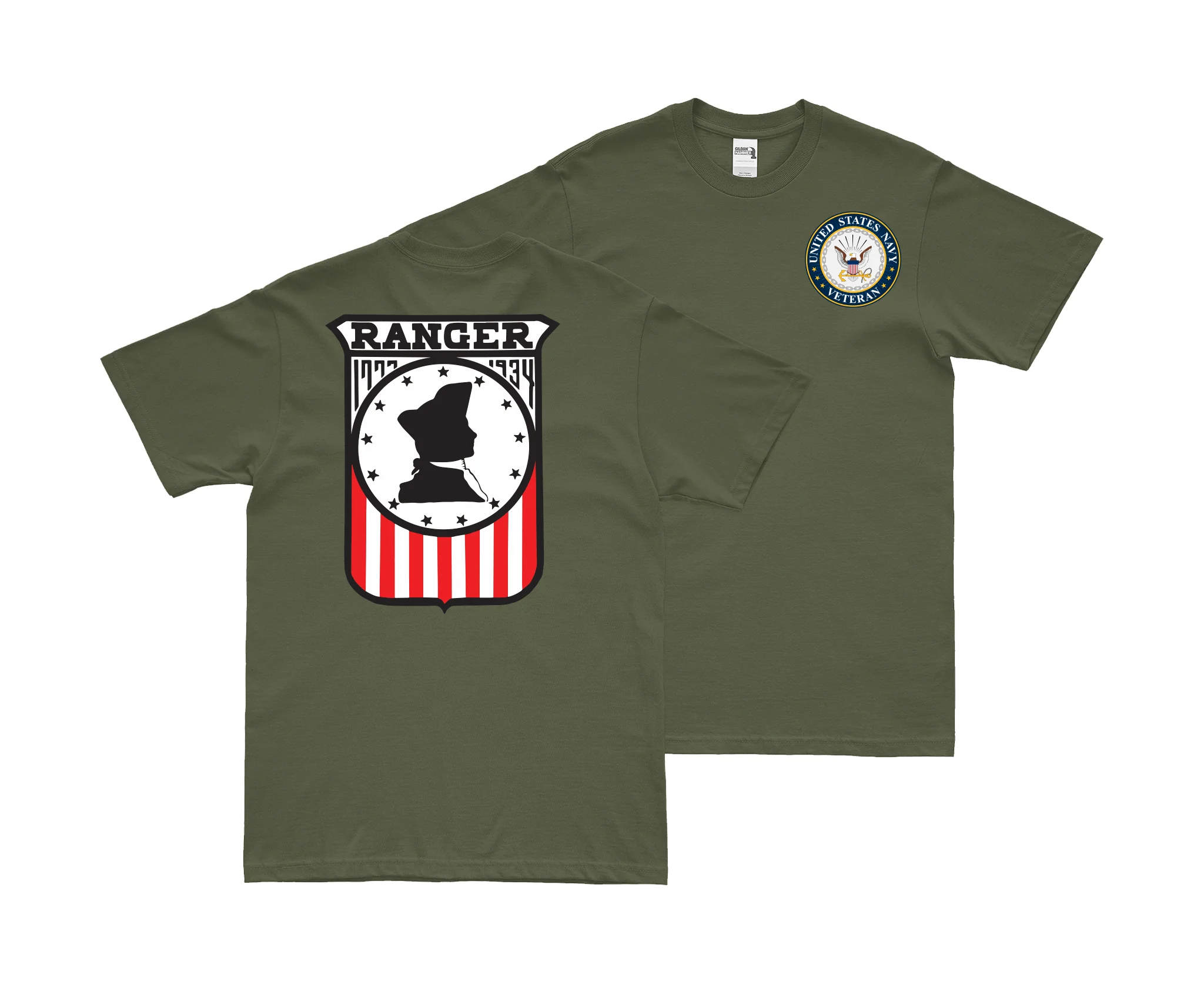 Double-Sided USS Ranger (CV-4) Veteran T-Shirt - Image 2