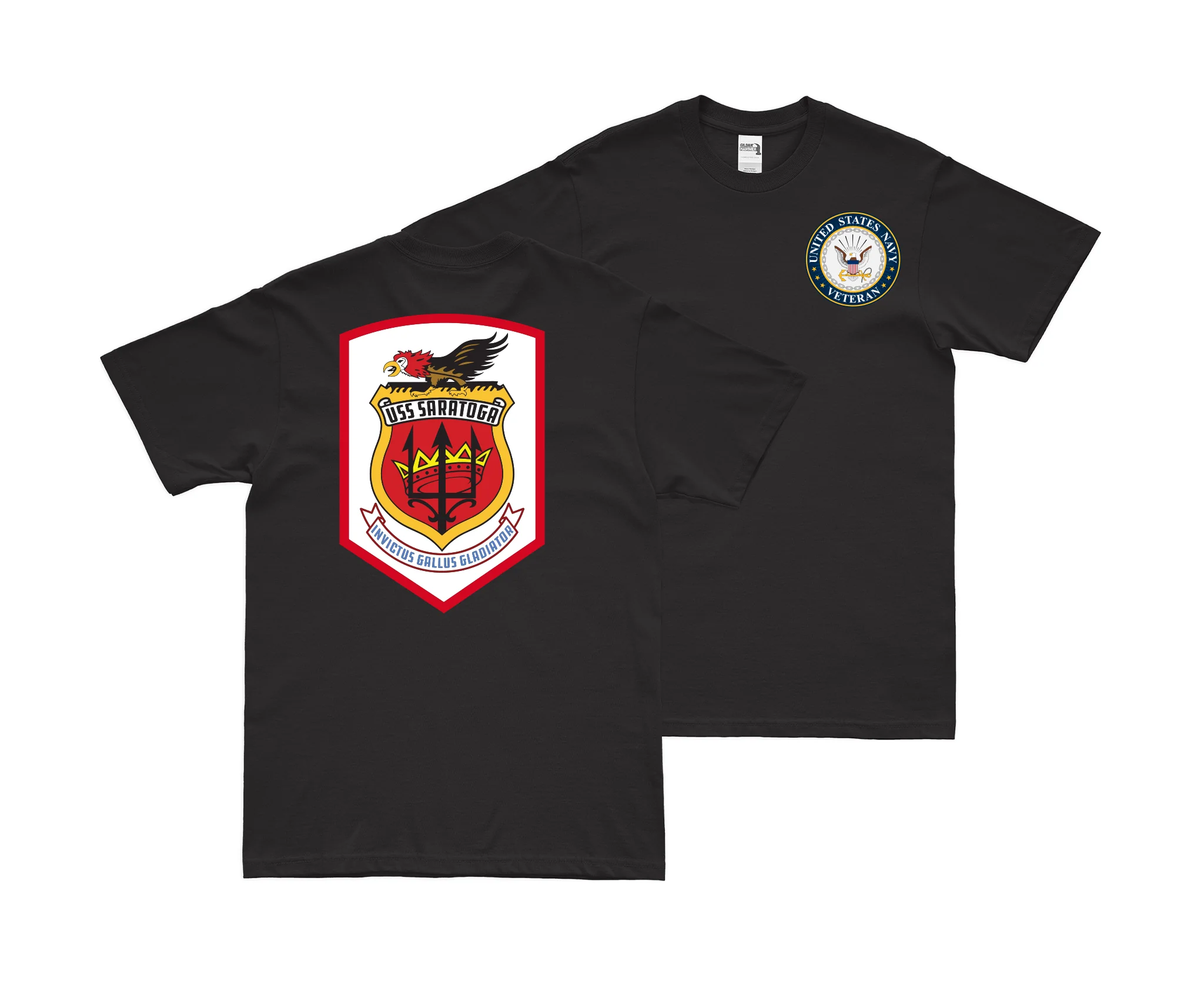 Double-Sided USS Saratoga (CVA-60) Veteran T-Shirt
