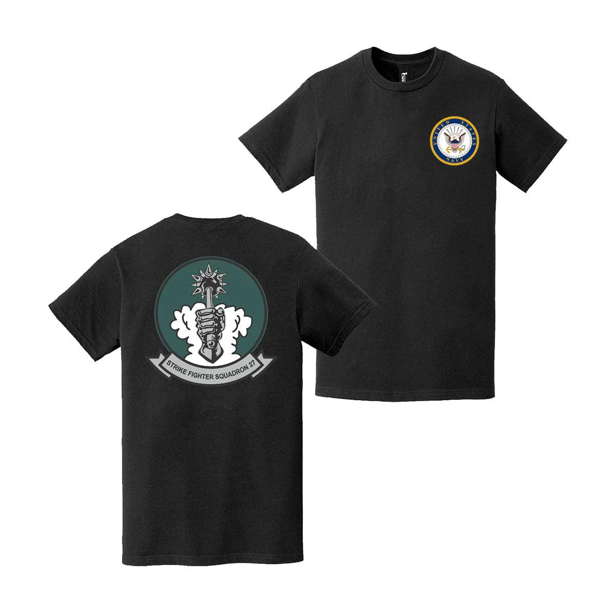 Double-Sided VFA-27 Royal Maces Logo U.S. Navy T-Shirt
