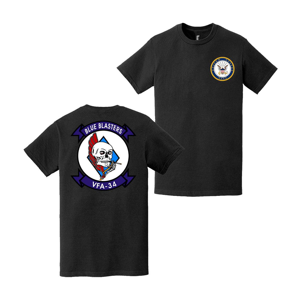 Double-Sided VFA-34 Blue Blasters U.S. Navy T-Shirt