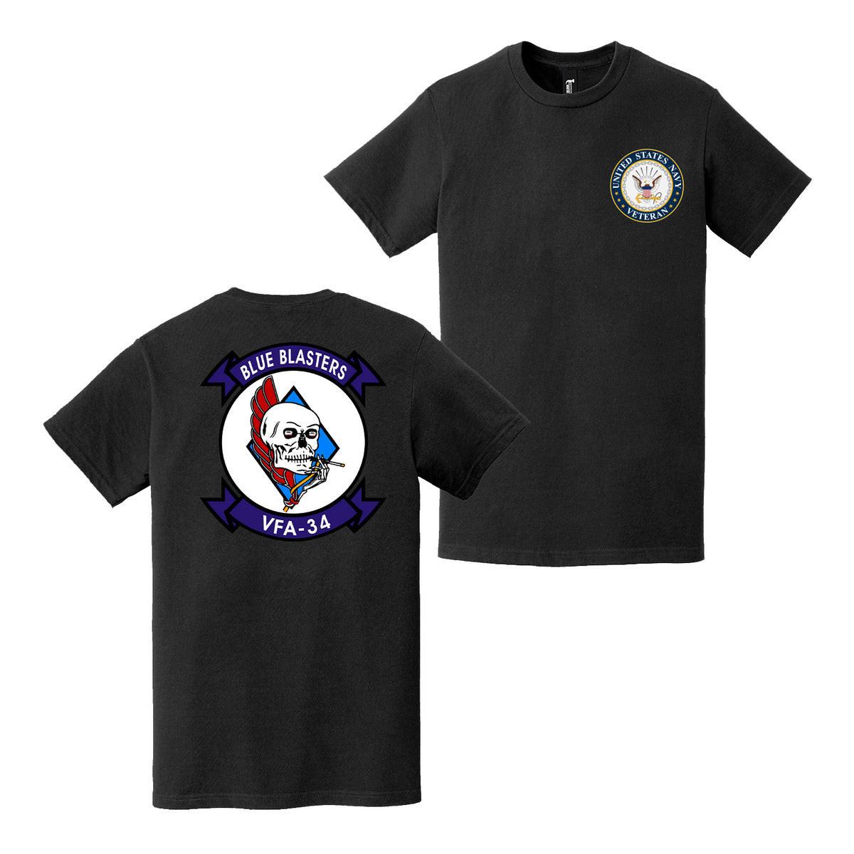 Double-Sided VFA-34 Blue Blasters Veteran T-Shirt