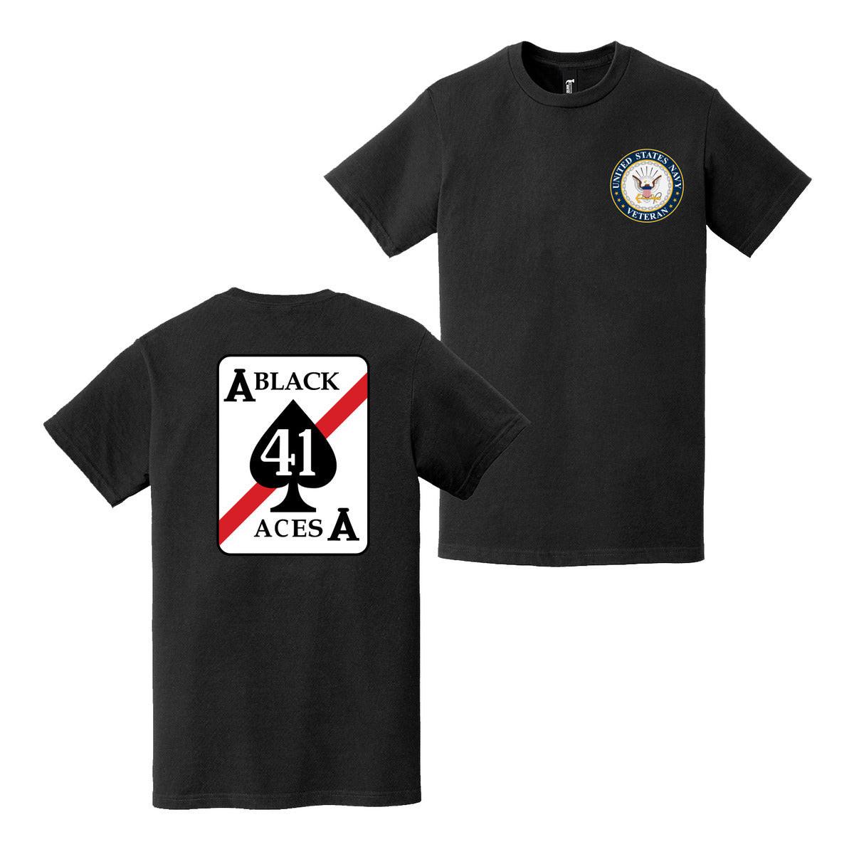 Double-Sided VFA-41 Black Aces Veteran T-Shirt