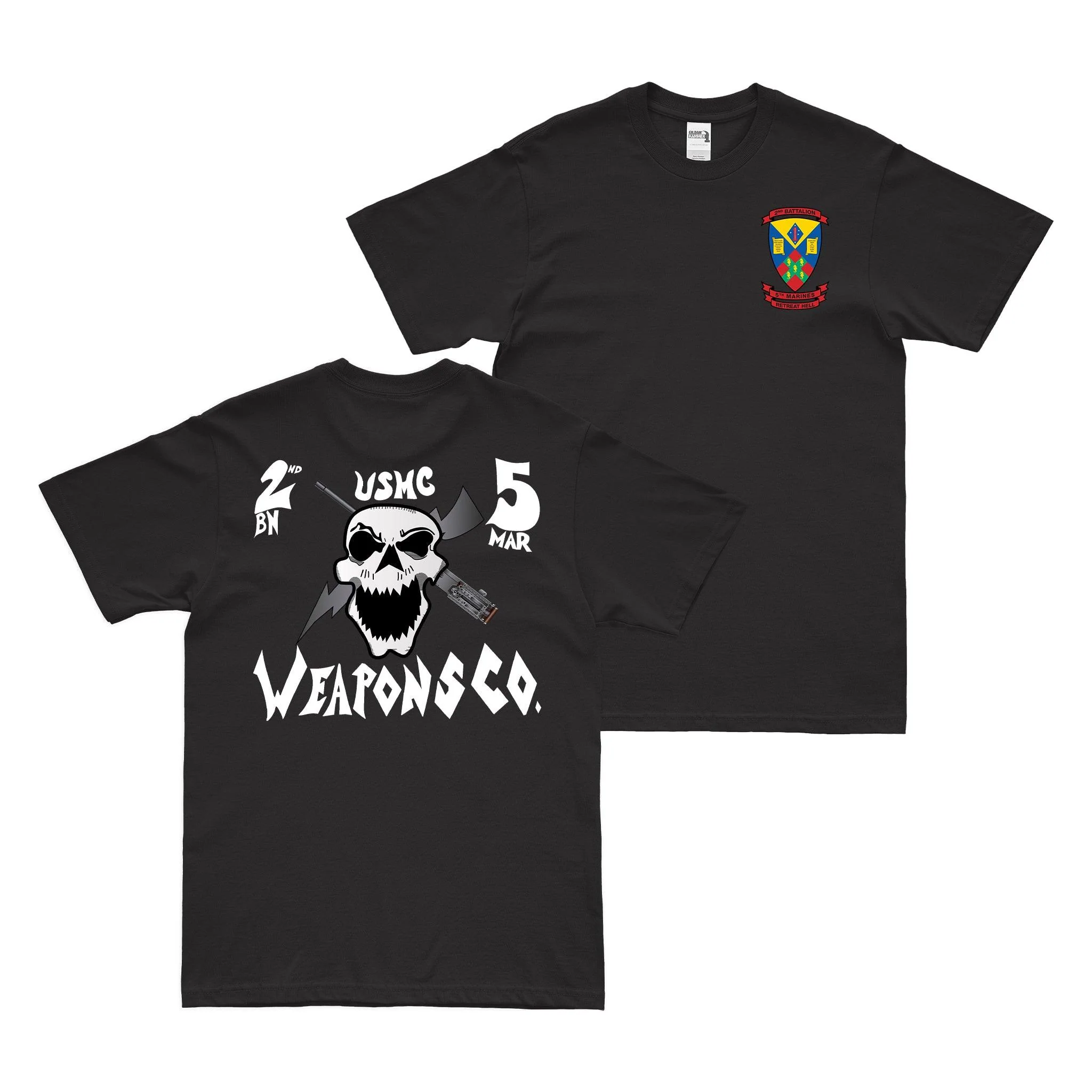 Double-Sided Whiskey 2/5 Marines WPNS Co. T-Shirt