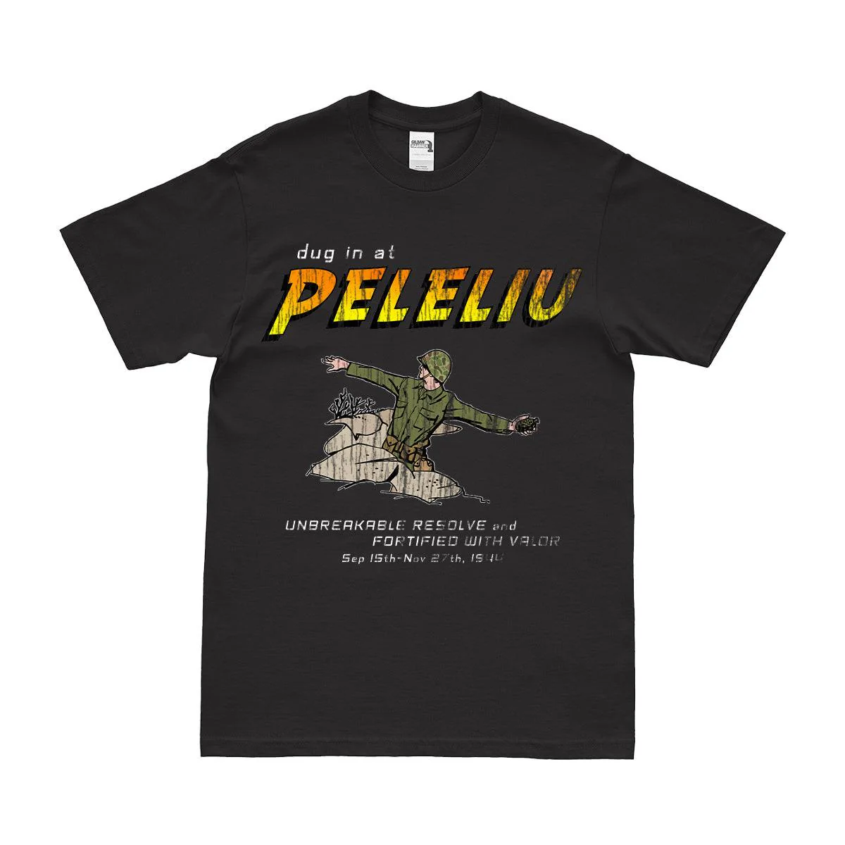 USMC 'Dug in at Peleliu' WW2 Battle of Peleliu 1944 T-Shirt