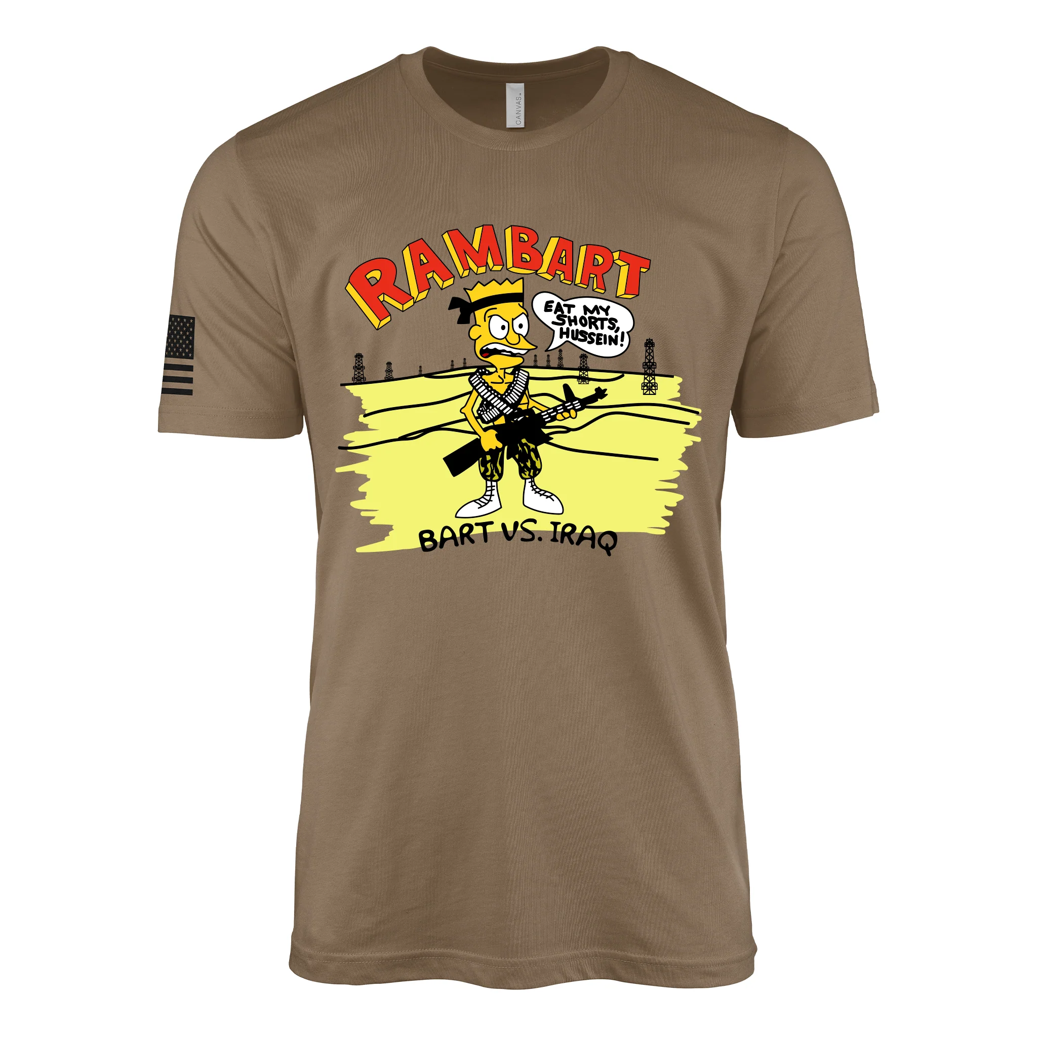 Vintage 1991 "Eat My Shorts Hussein" Bart Simpson Desert Storm T-Shirt - Image 3