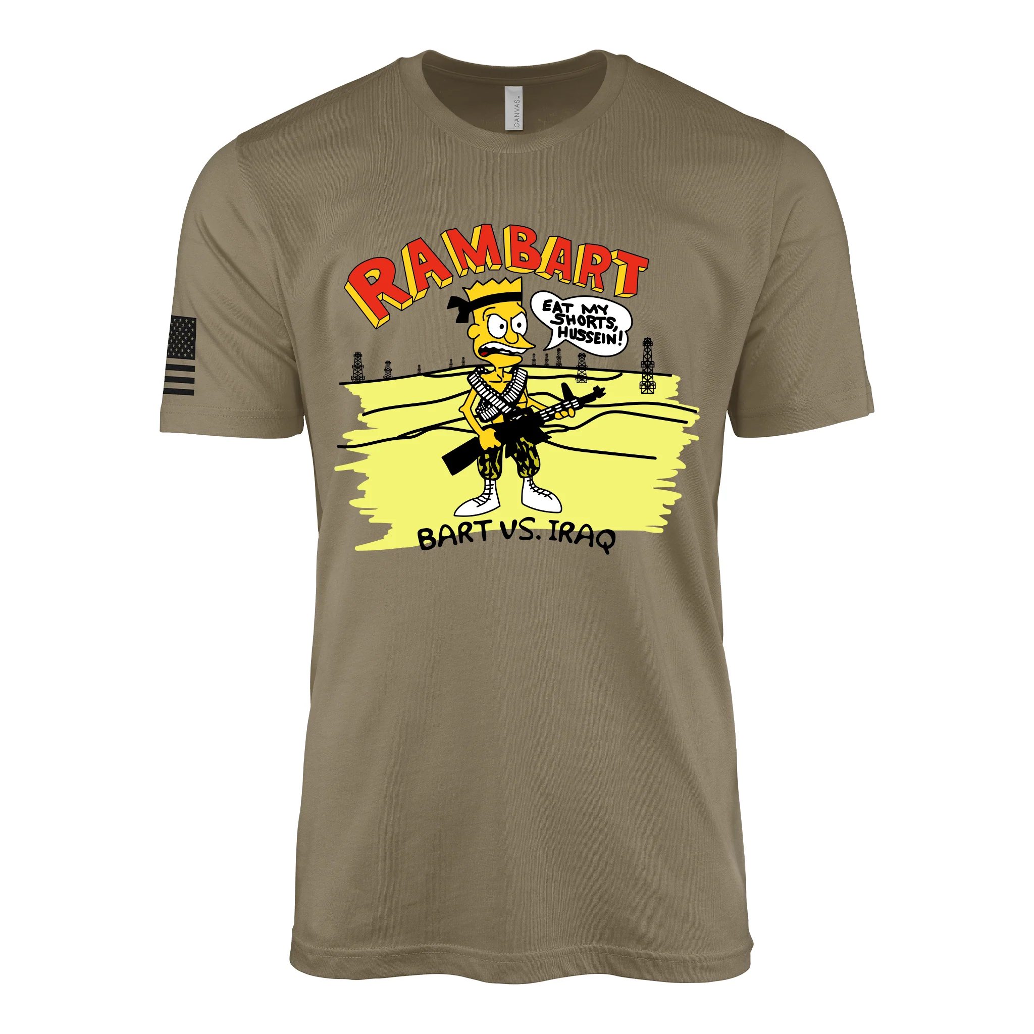 Vintage 1991 "Eat My Shorts Hussein" Bart Simpson Desert Storm T-Shirt - Image 4
