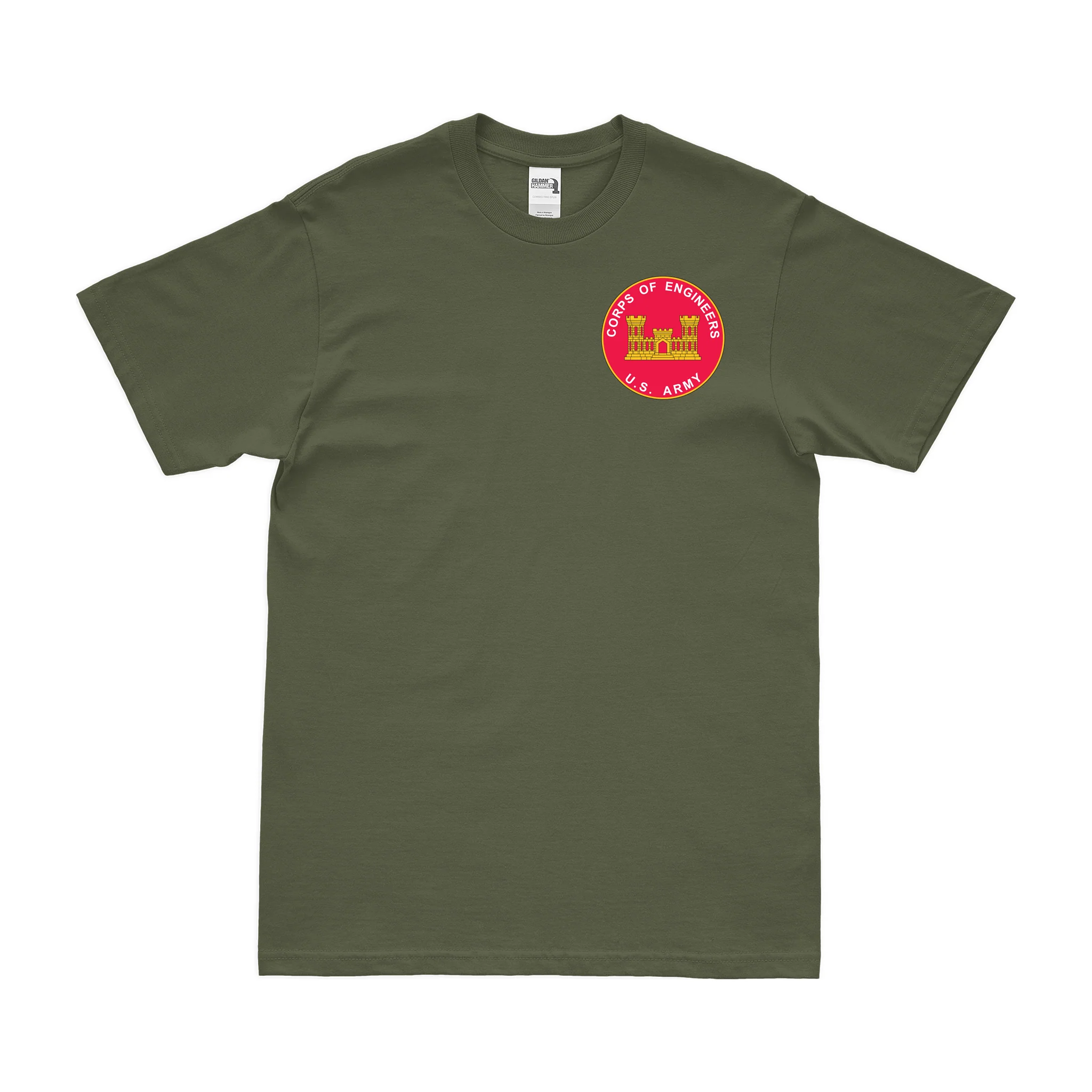 Engineer Corps Left Chest Branch Plaque T-Shirt - Image 2