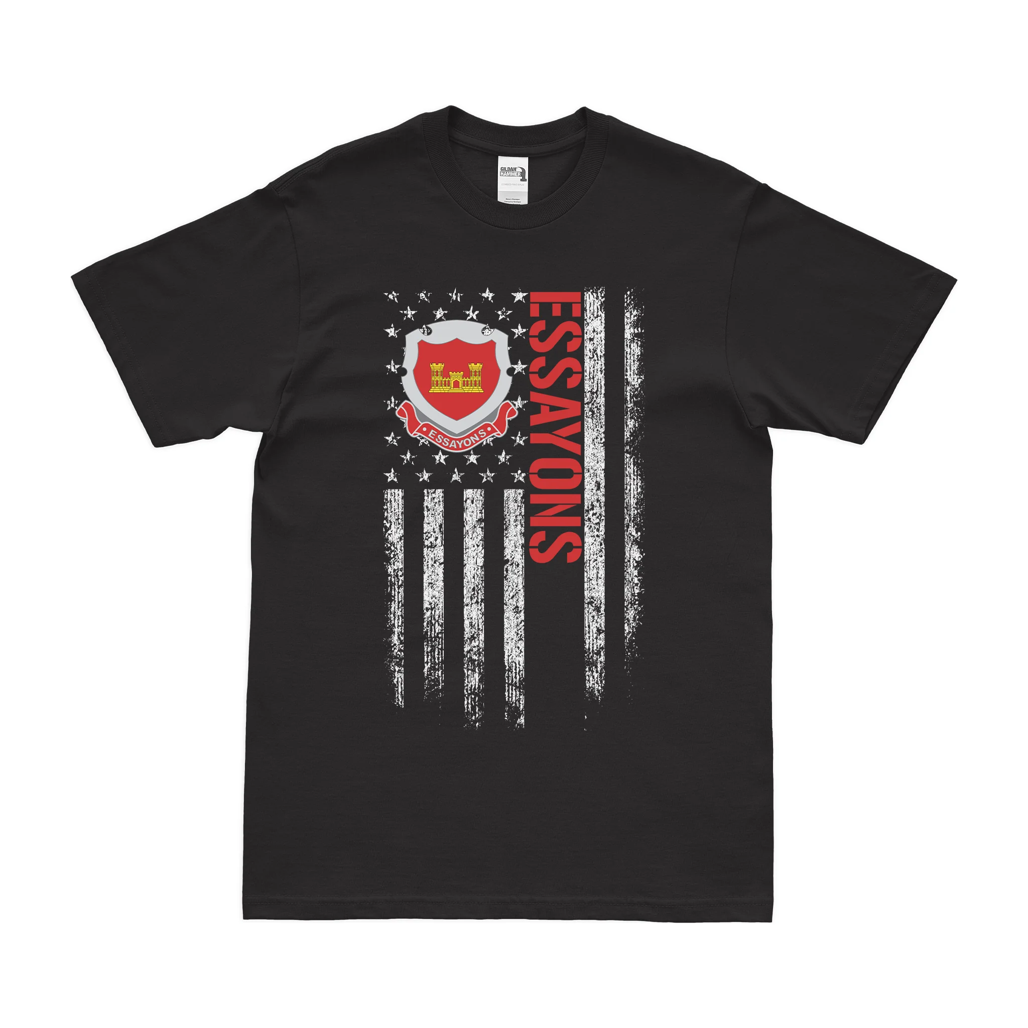 U.S. Army Corps of Engineers Essayons American Flag T-Shirt