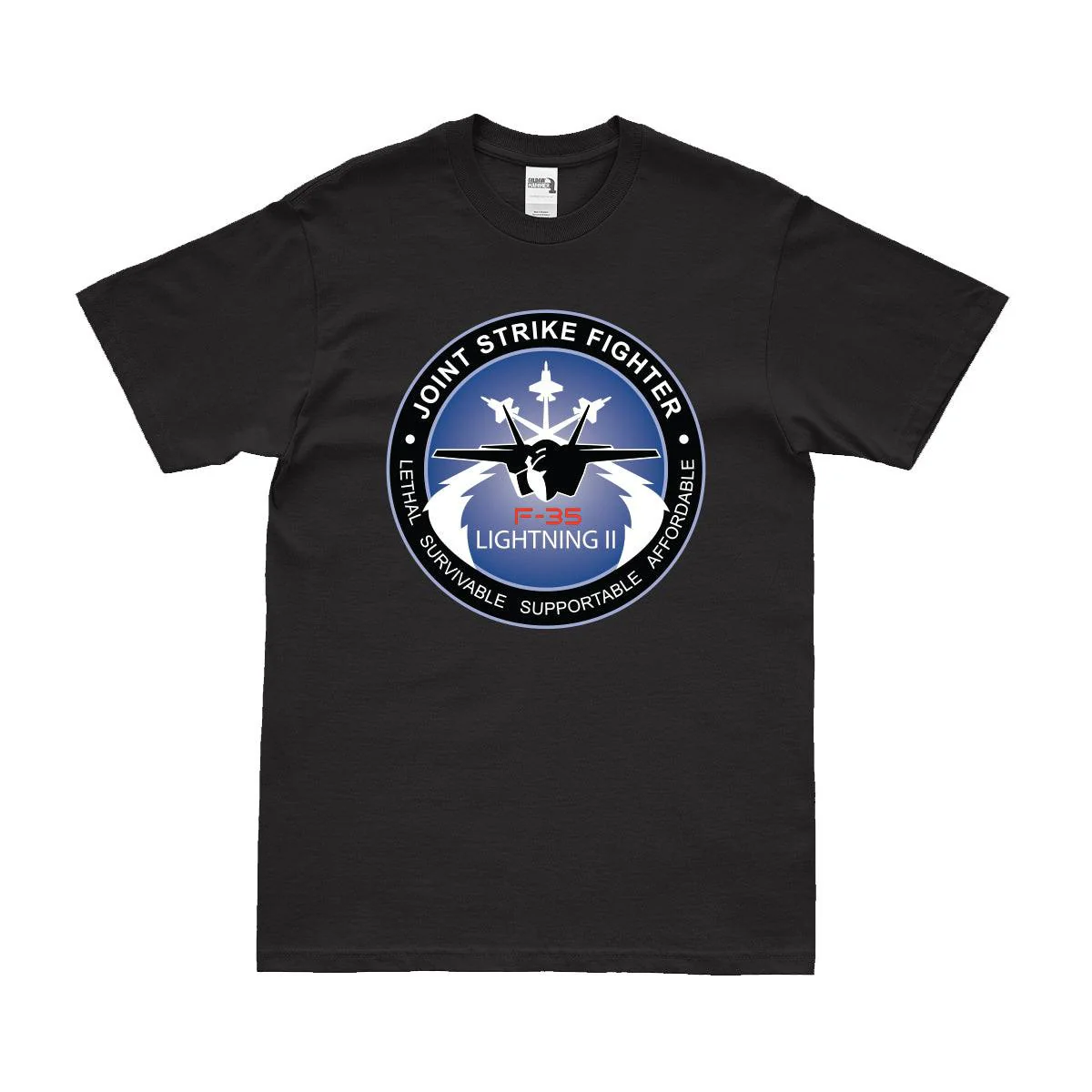 F-35 Lightning II Stealth Combat Aircraft Logo T-Shirt