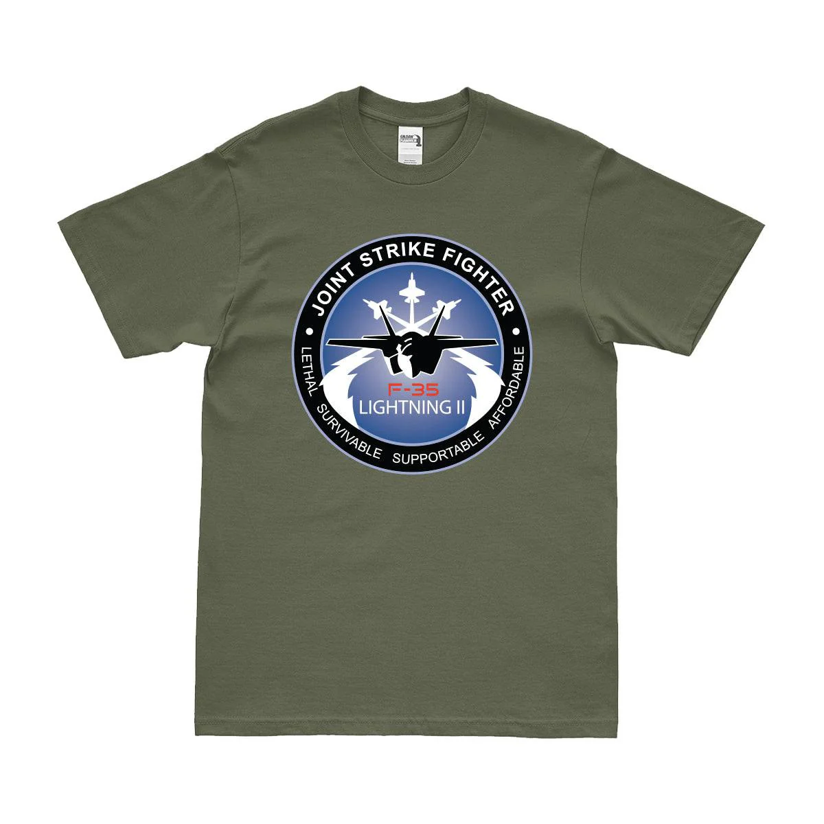 F-35 Lightning II Stealth Combat Aircraft Logo T-Shirt - Image 2