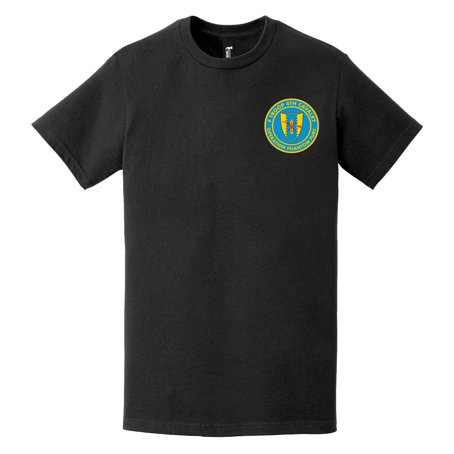 F Troop 4th Cavalry Regiment Phantom Fury Left Chest T-Shirt