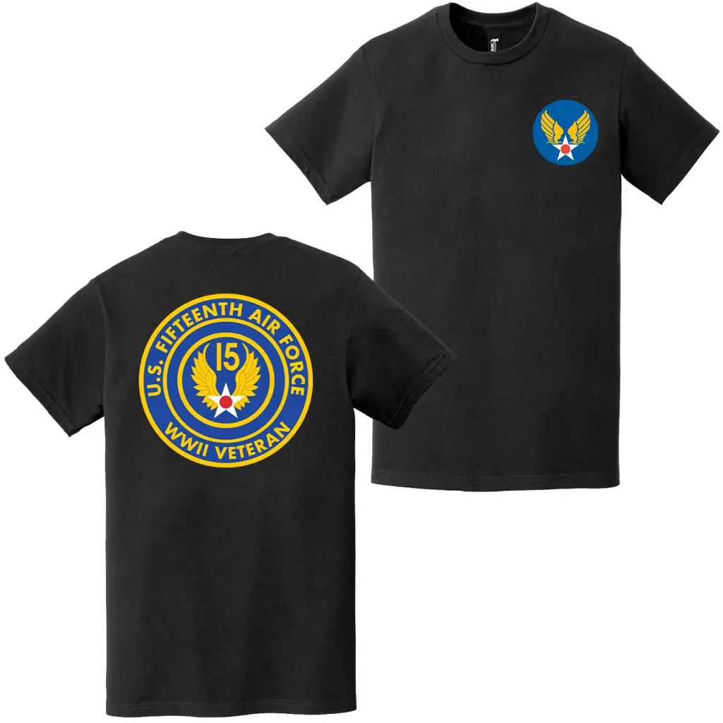 Fifteenth Air Force USAAF WW2 Veteran Emblem T-Shirt