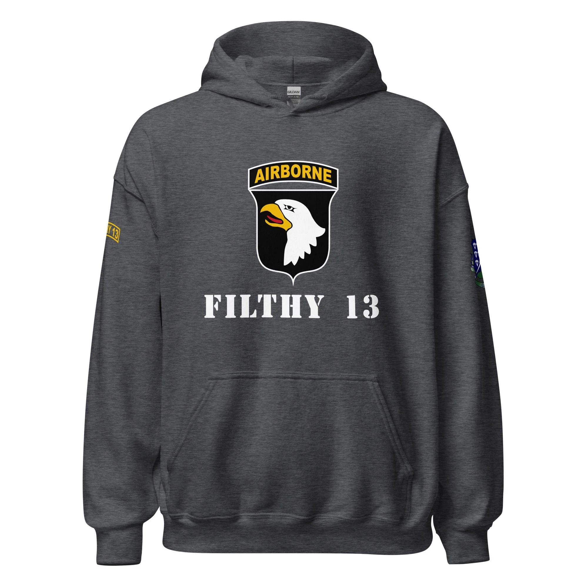 Filthy Thirteen 101st Airborne Division WW2 Unisex Hoodie - Image 7