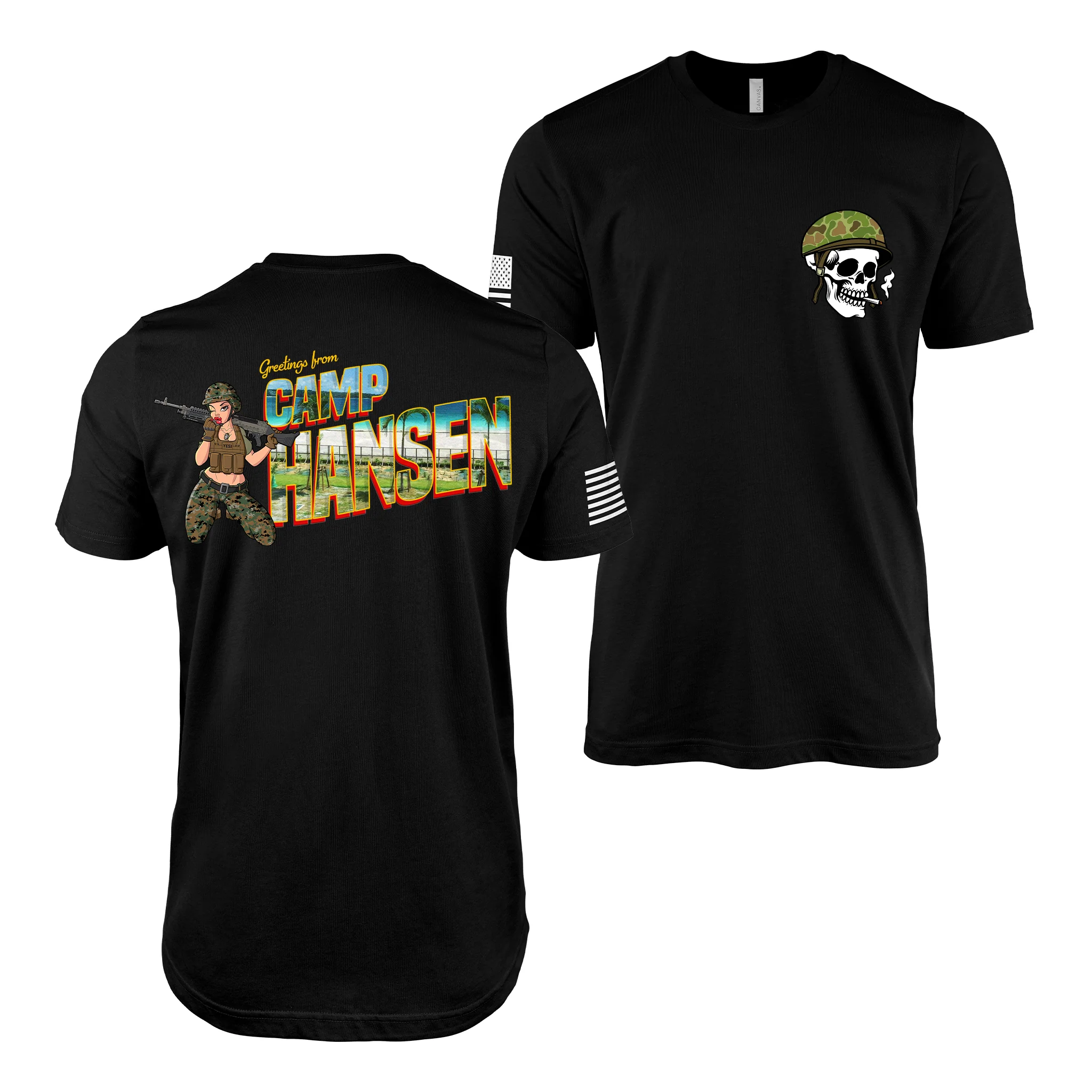 Greetings From Camp Hansen Yesi Pin Up Girl T-Shirt - Image 2