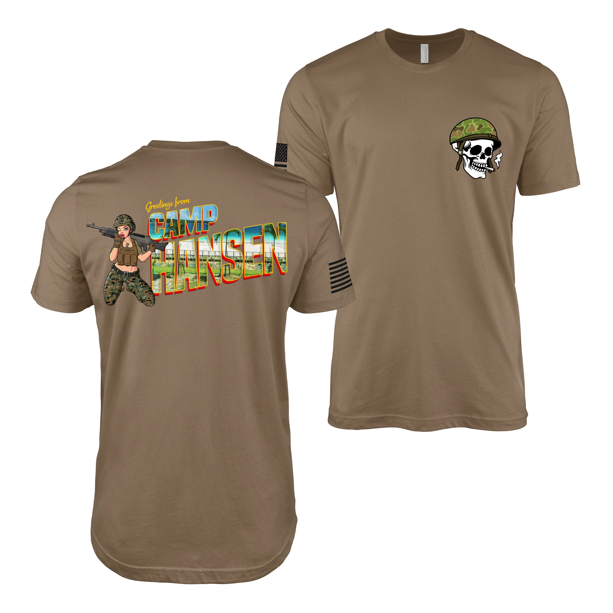 Greetings From Camp Hansen Yesi Pin Up Girl T-Shirt - Image 6