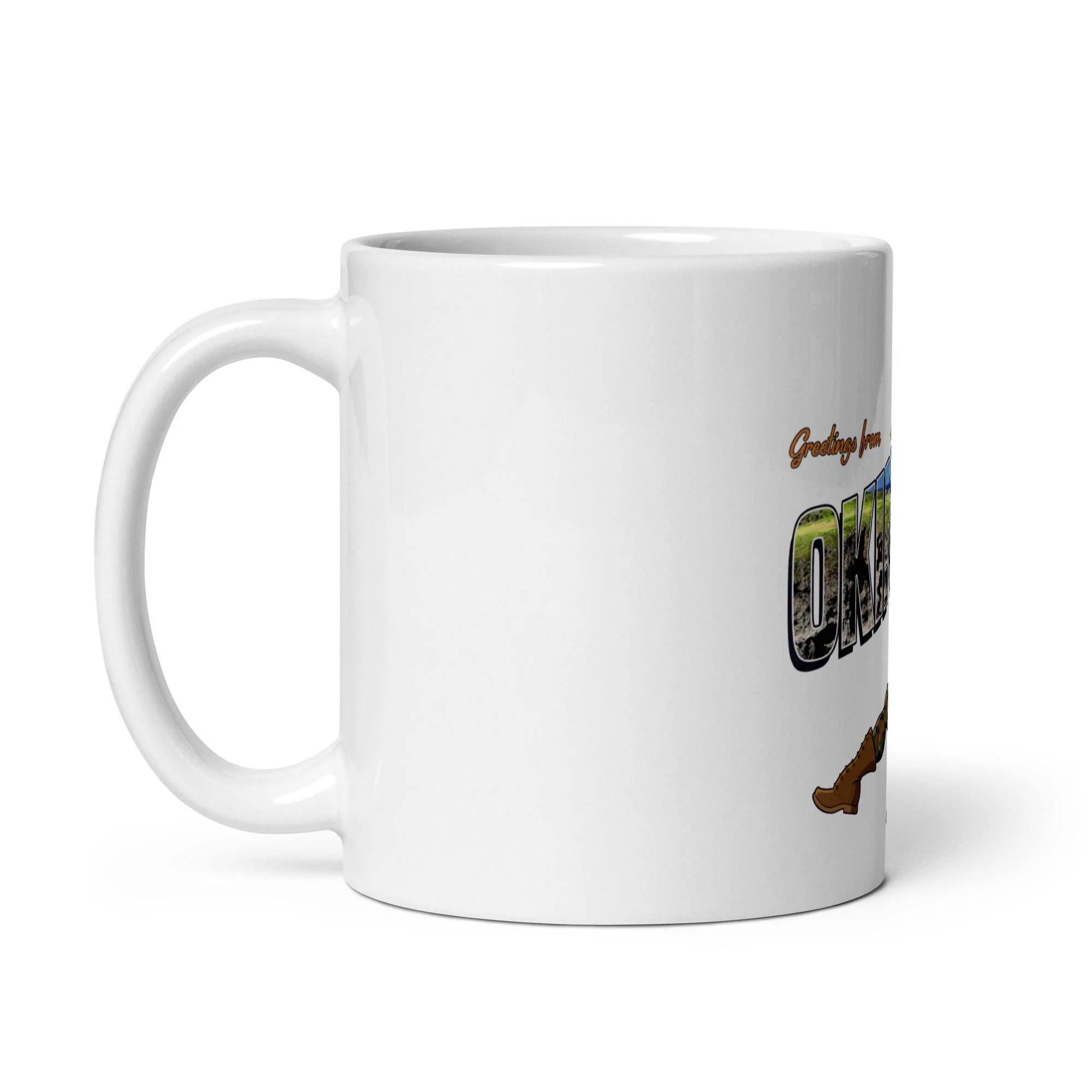 Greetings From Okinawa Pin-Up Girl Yesi Coffee Mug - Image 3