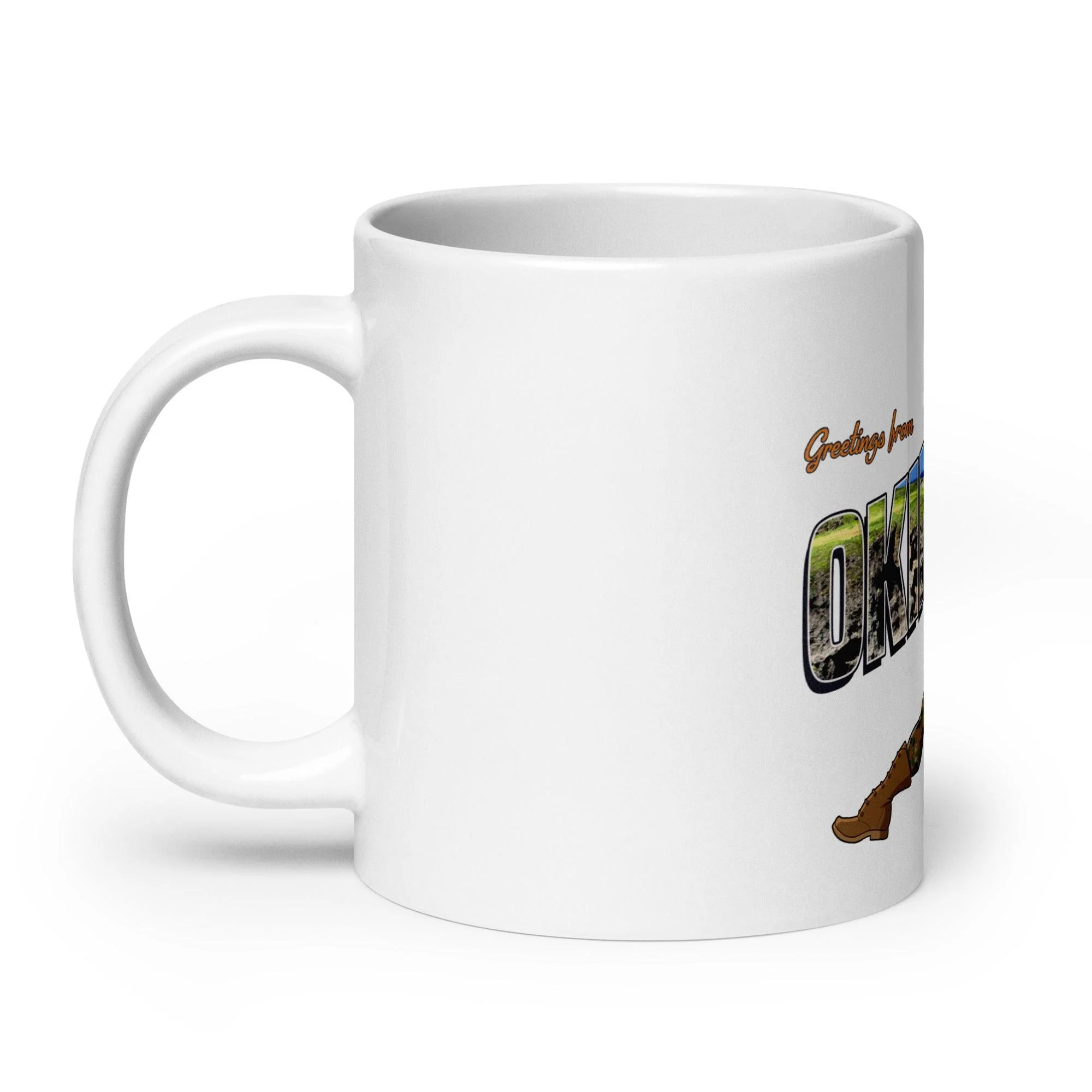 Greetings From Okinawa Pin-Up Girl Yesi Coffee Mug - Image 9