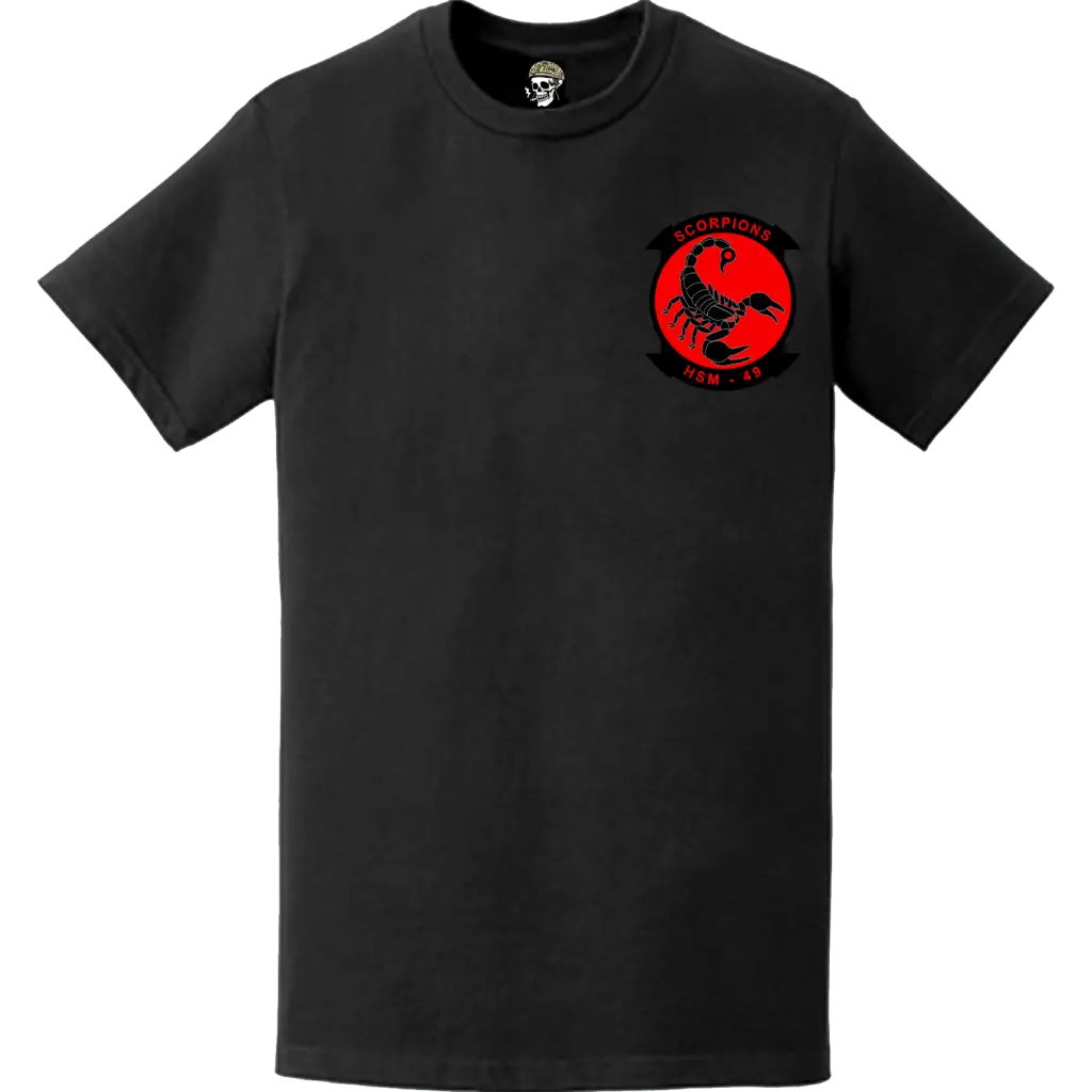 HSM-49 "Scorpions" Left Chest Logo Emblem Crest T-Shirt