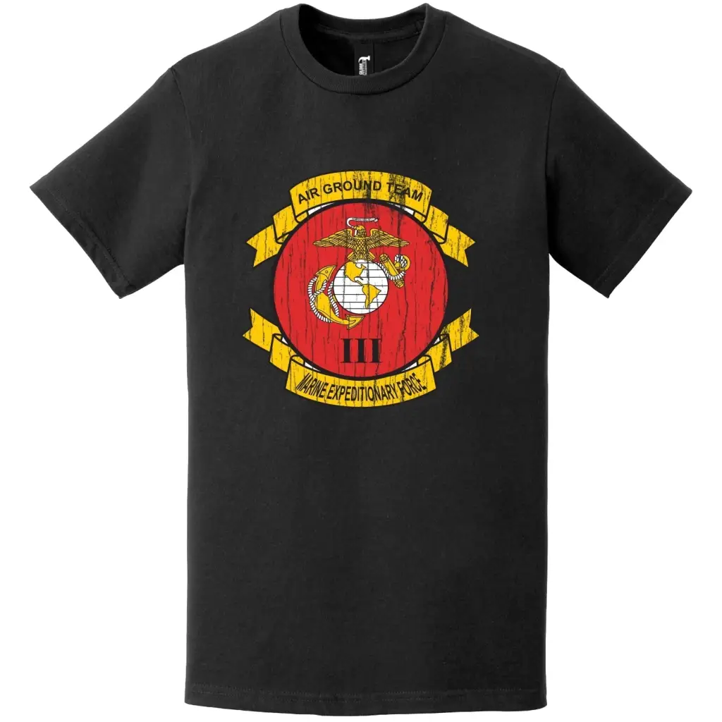 III Marine Expeditionary Force (III MEF) Distressed Logo Emblem T-Shirt
