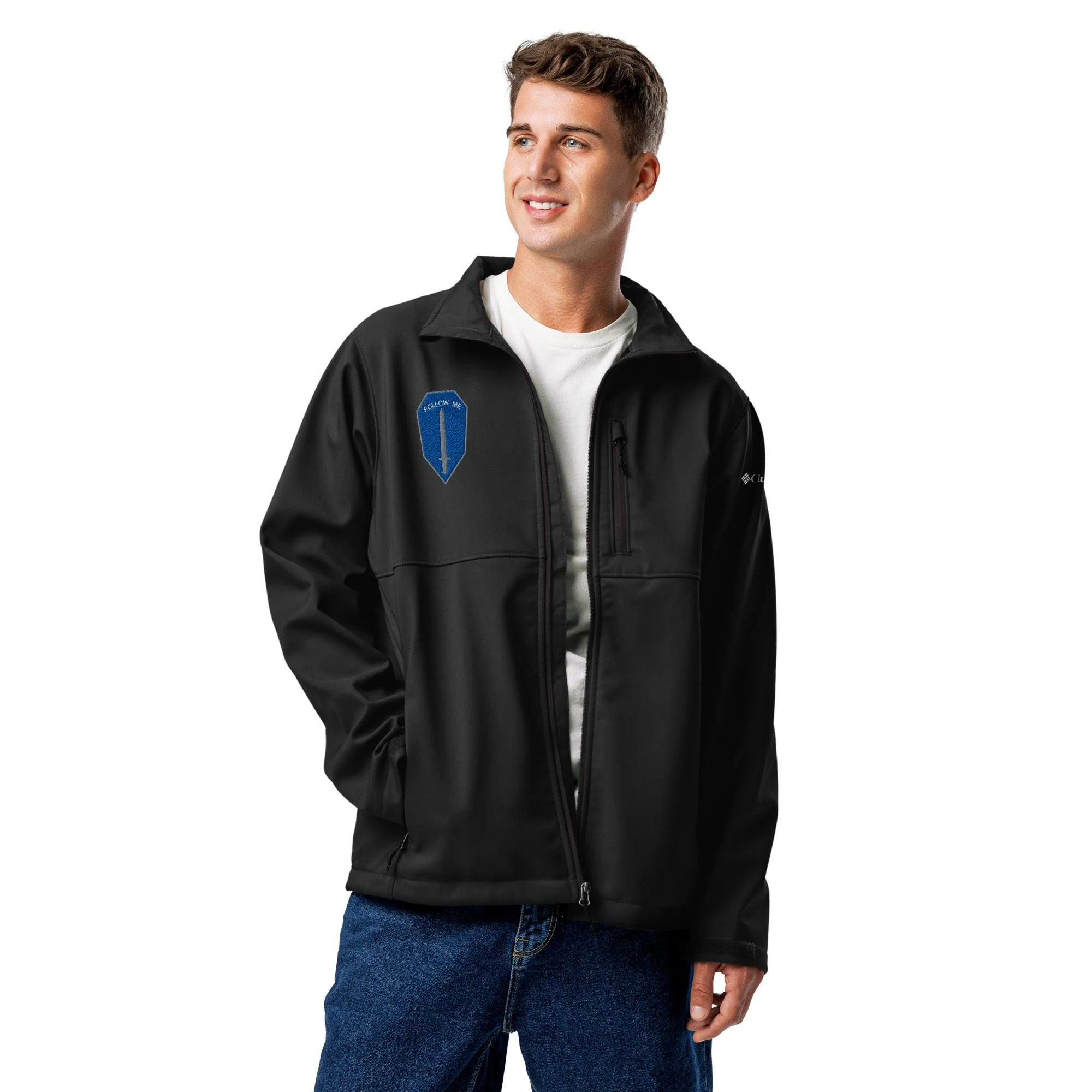 Infantry Embroidered "Follow Me" Columbia® Soft Shell Jacket - Image 6