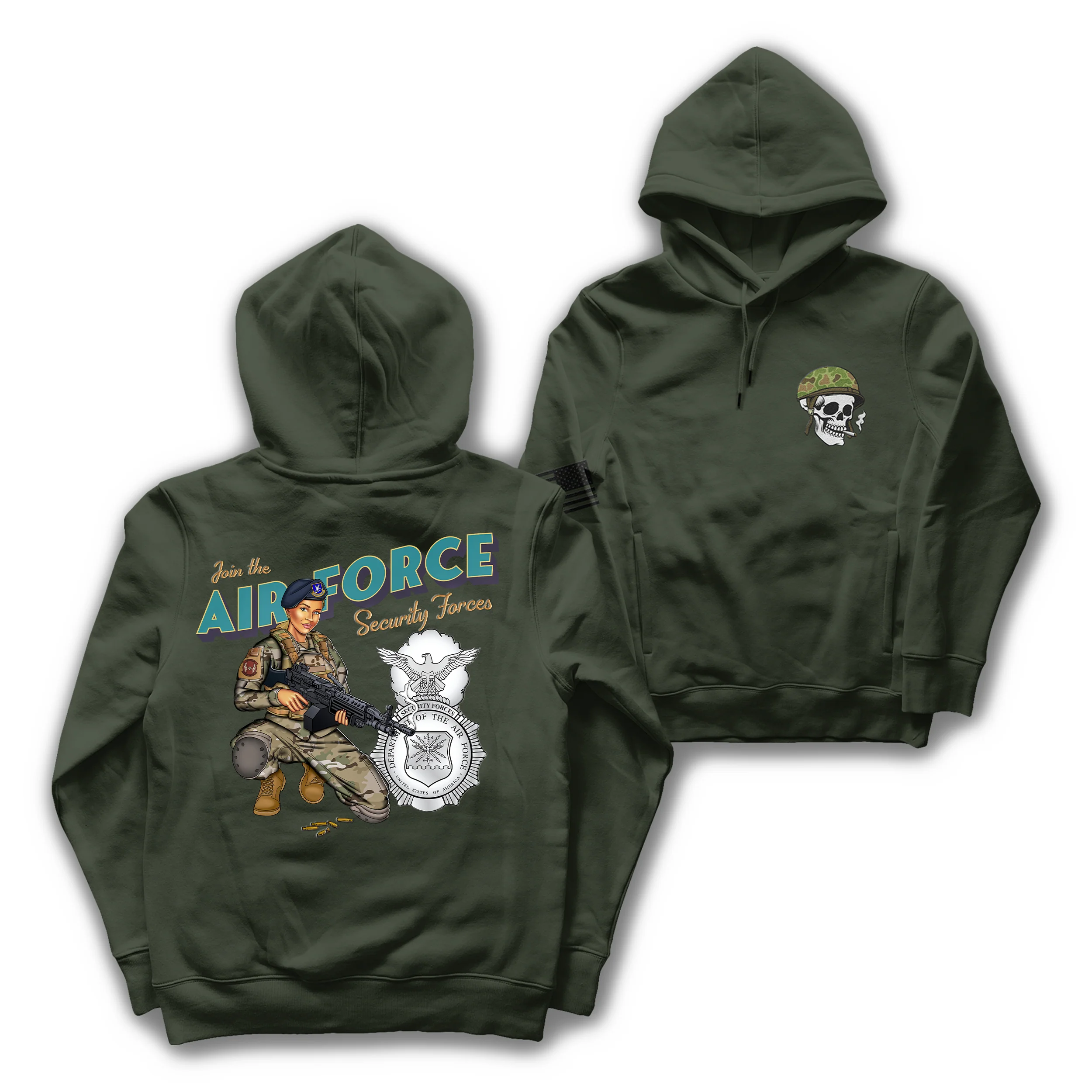 Join the Air Force Security Forces Pin-Up Girl Katie Hoodie - Image 2